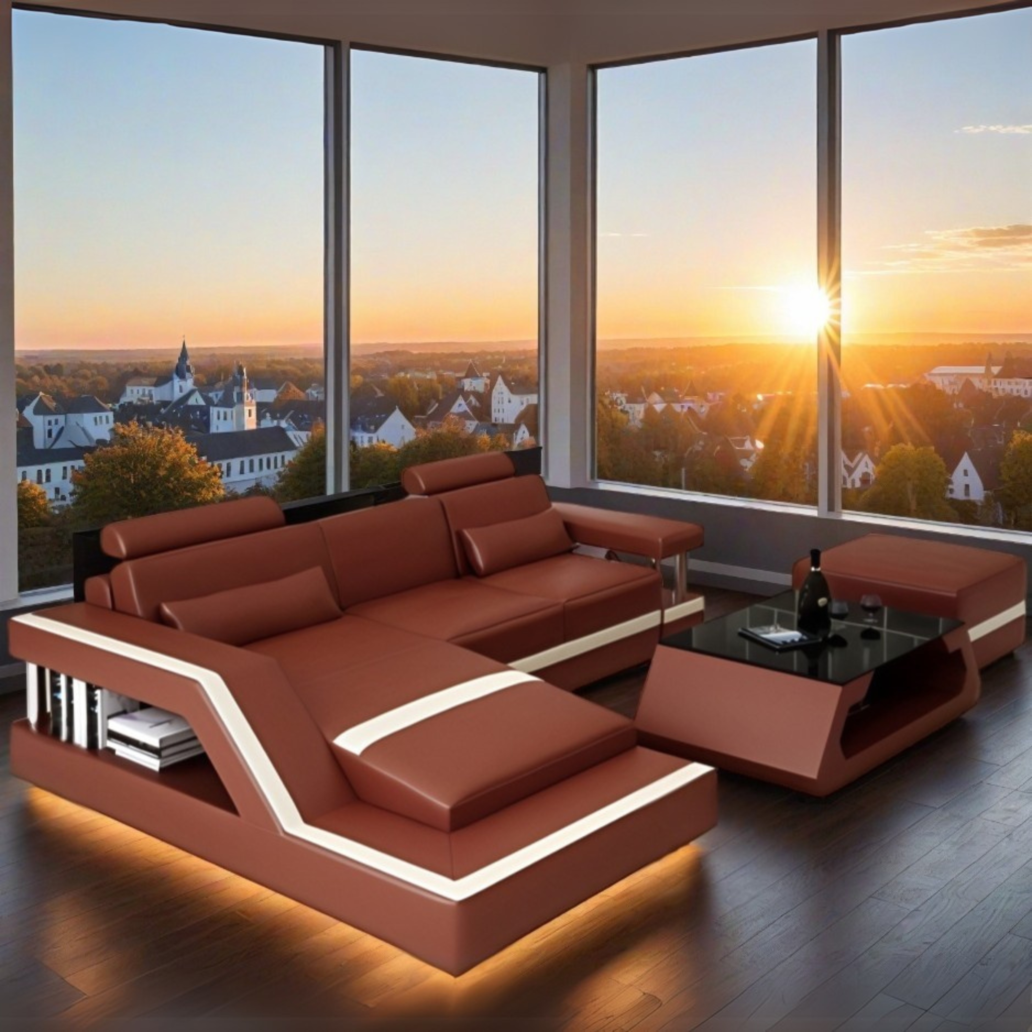  Sofa 2er sitzer + Hocker Sapporo