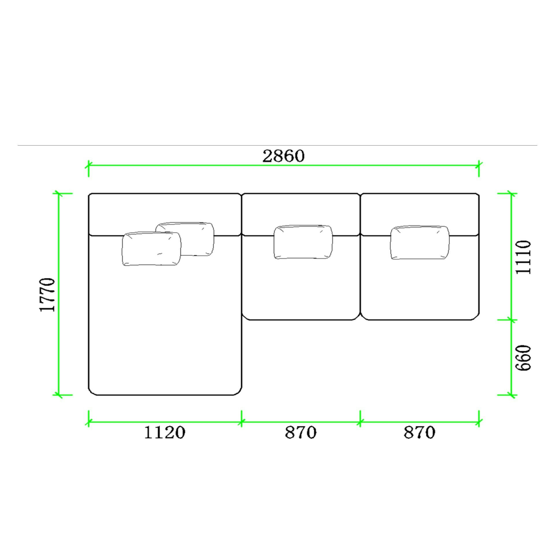 Sofa Vetrax L-Form