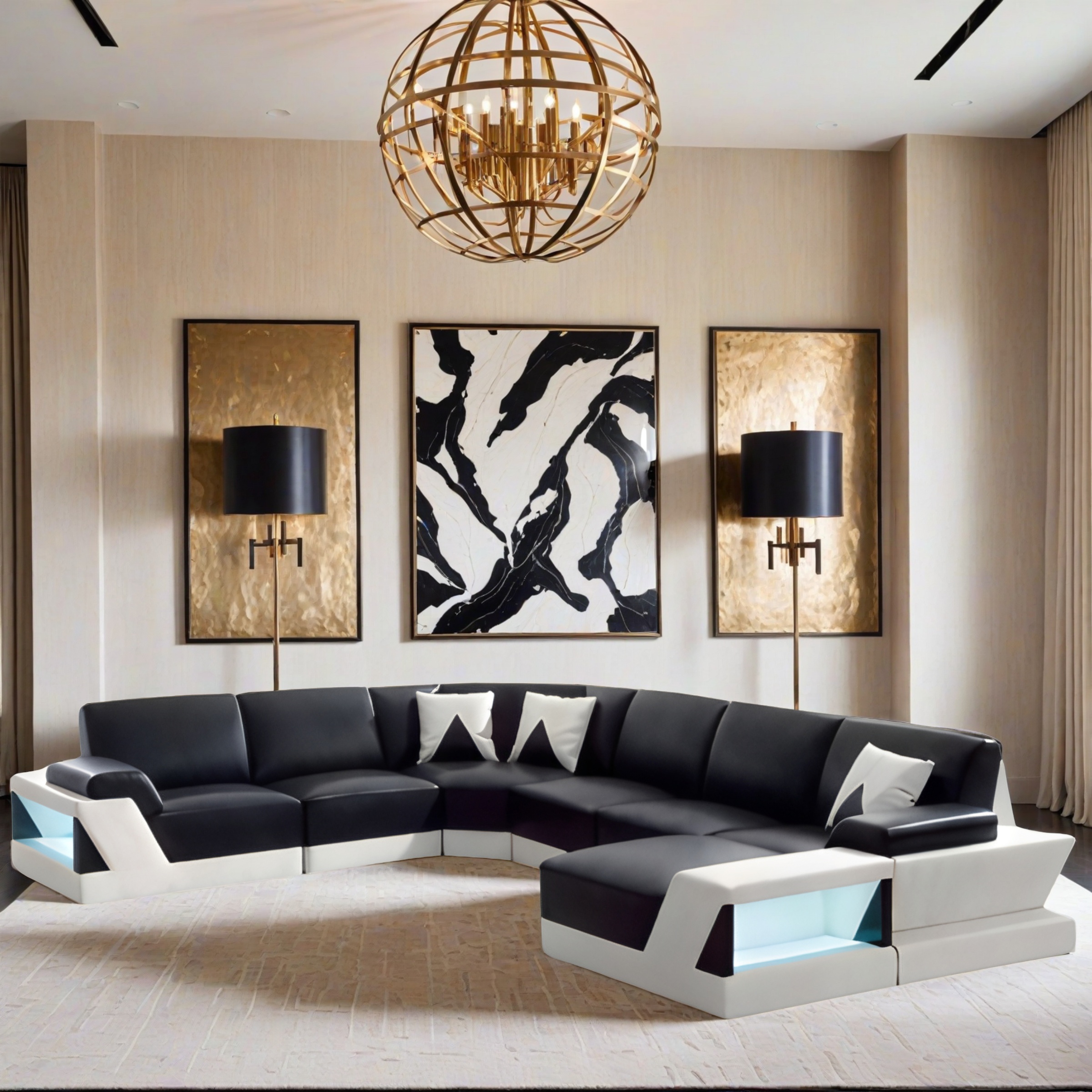 Sofa Oberasbach - Wohnlandschaft U-form 
