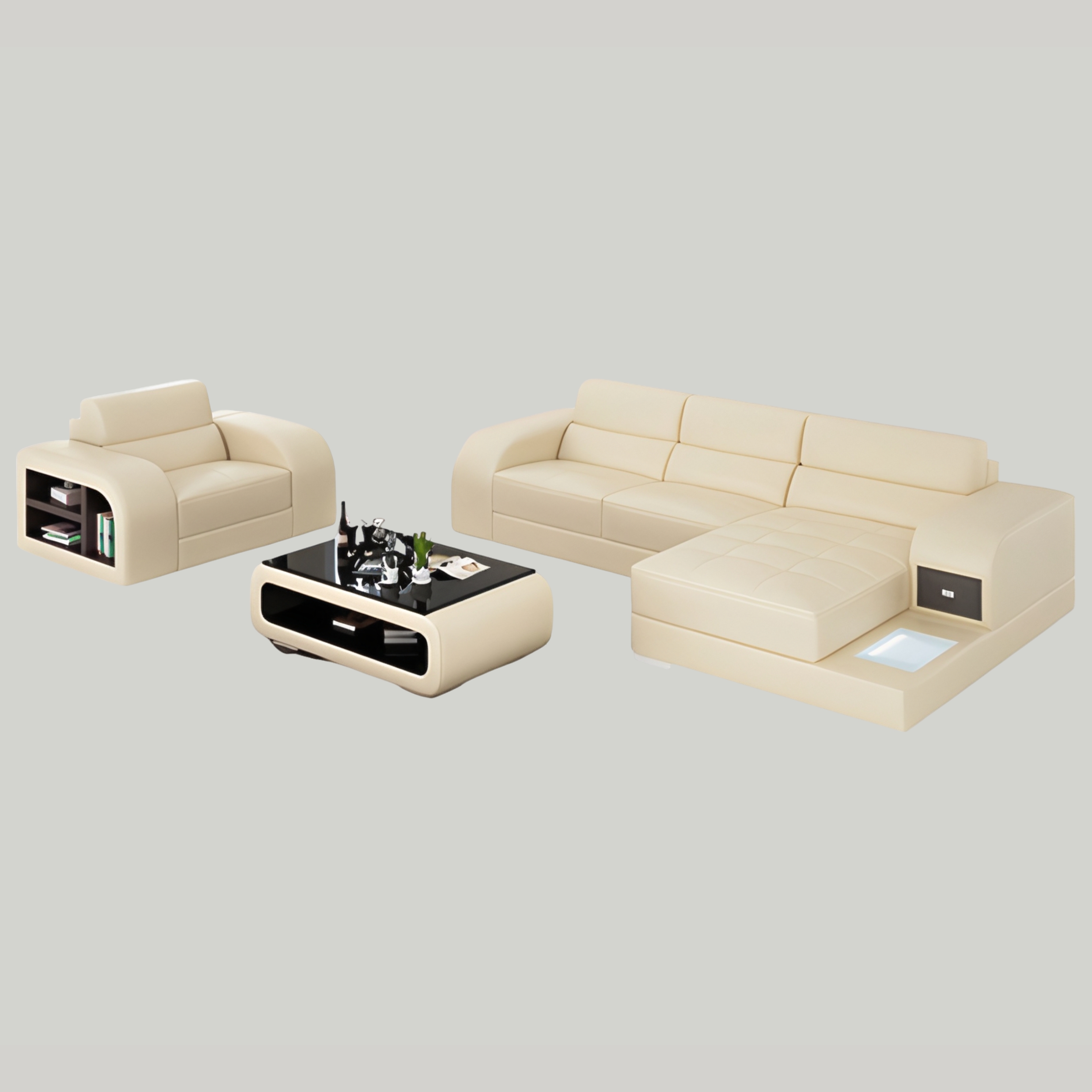  Sofa Vercelli - L-Form + Sessel