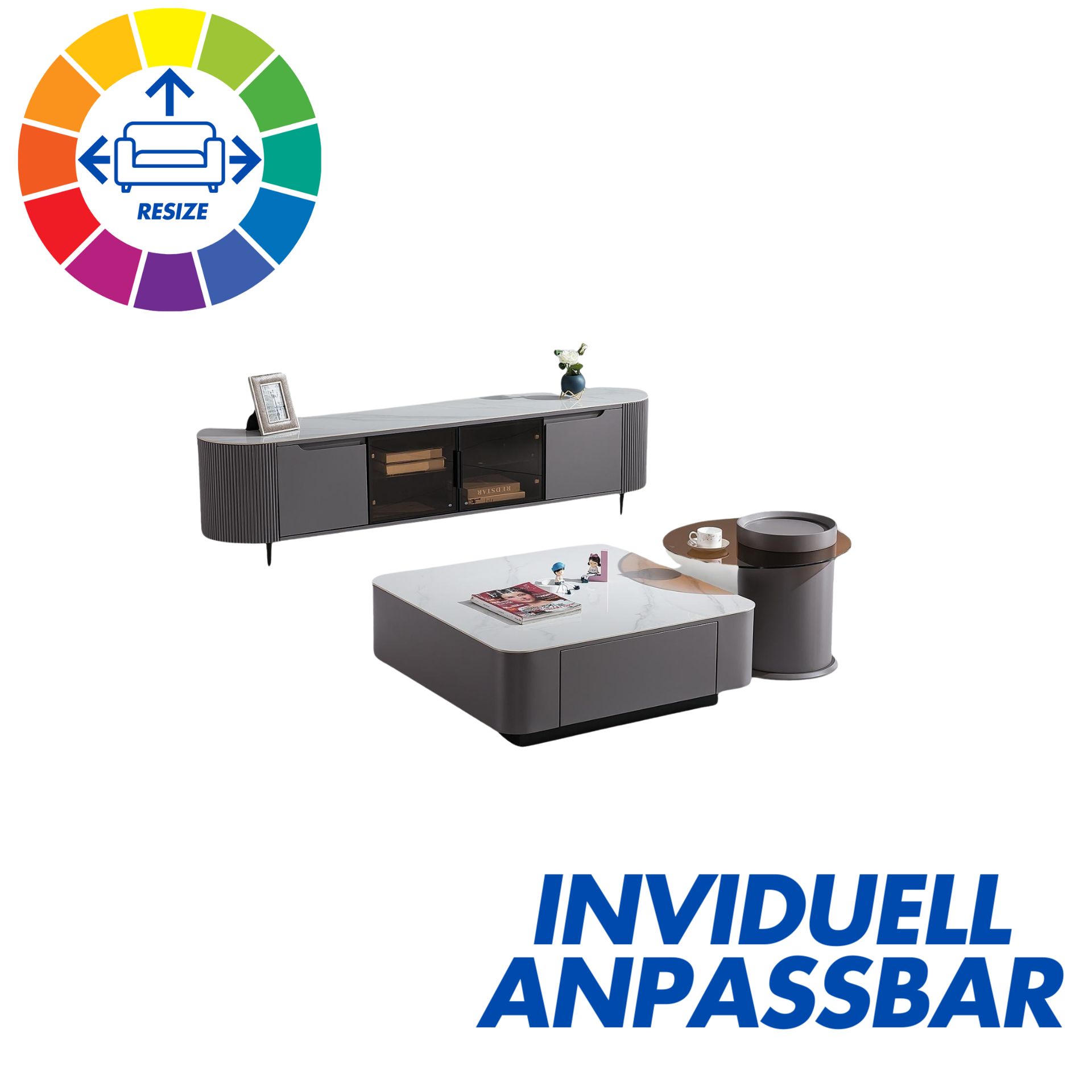 Designer Couchtisch und TV Board Gardelegen