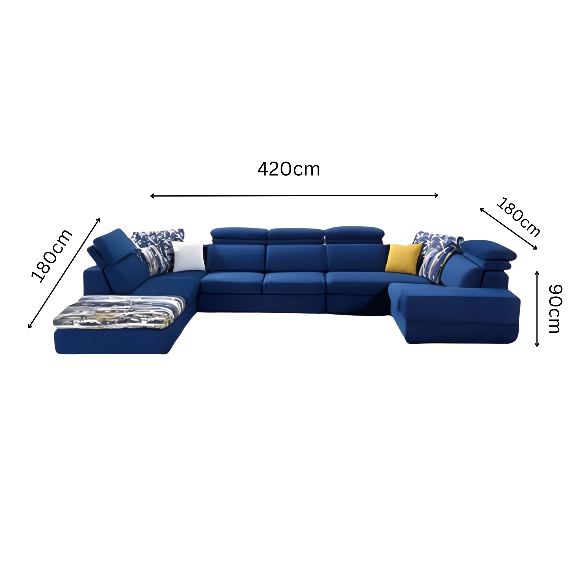 Wohnlandschaft Sofa U-Form Melbourne 