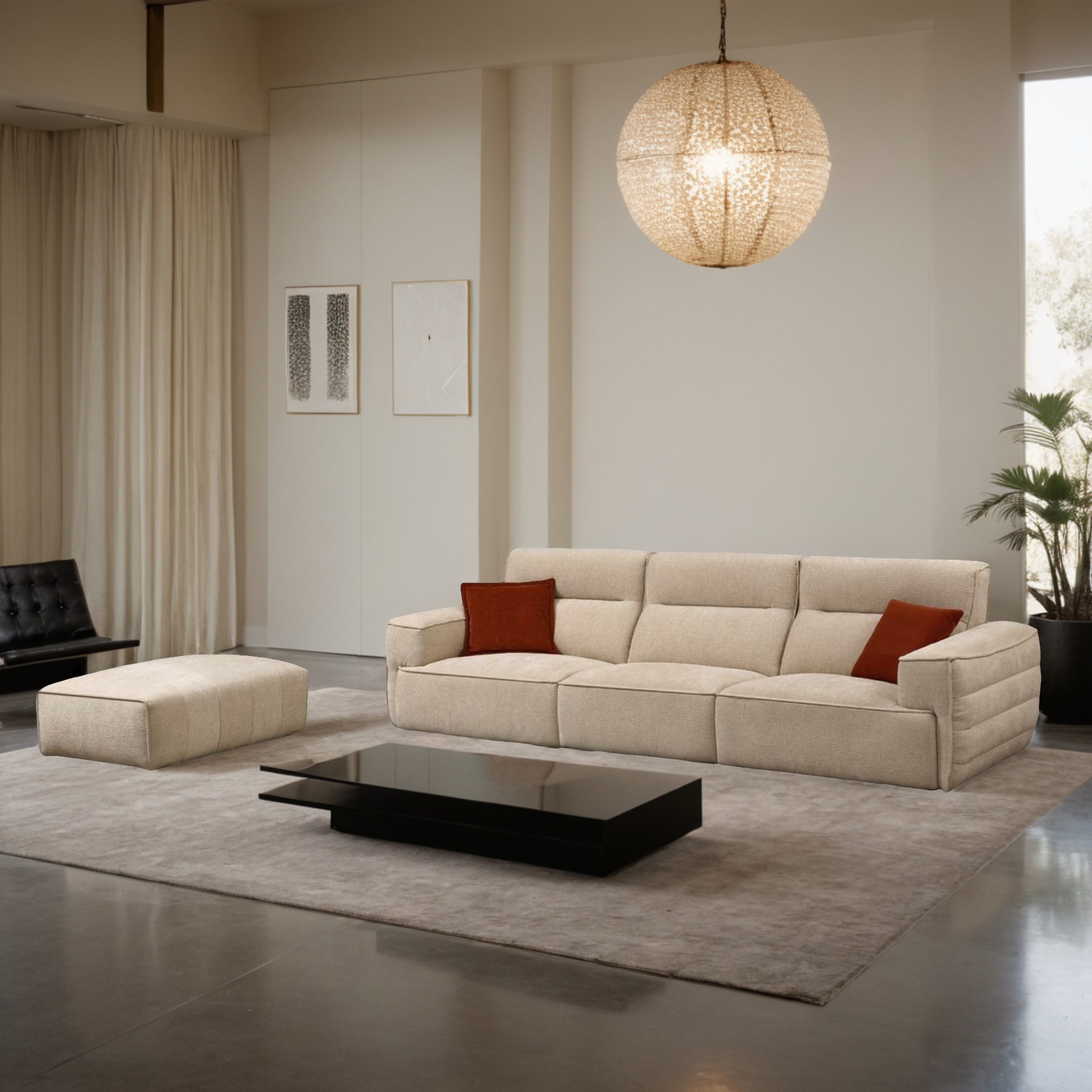 Sofa Elyeen + Hocker
