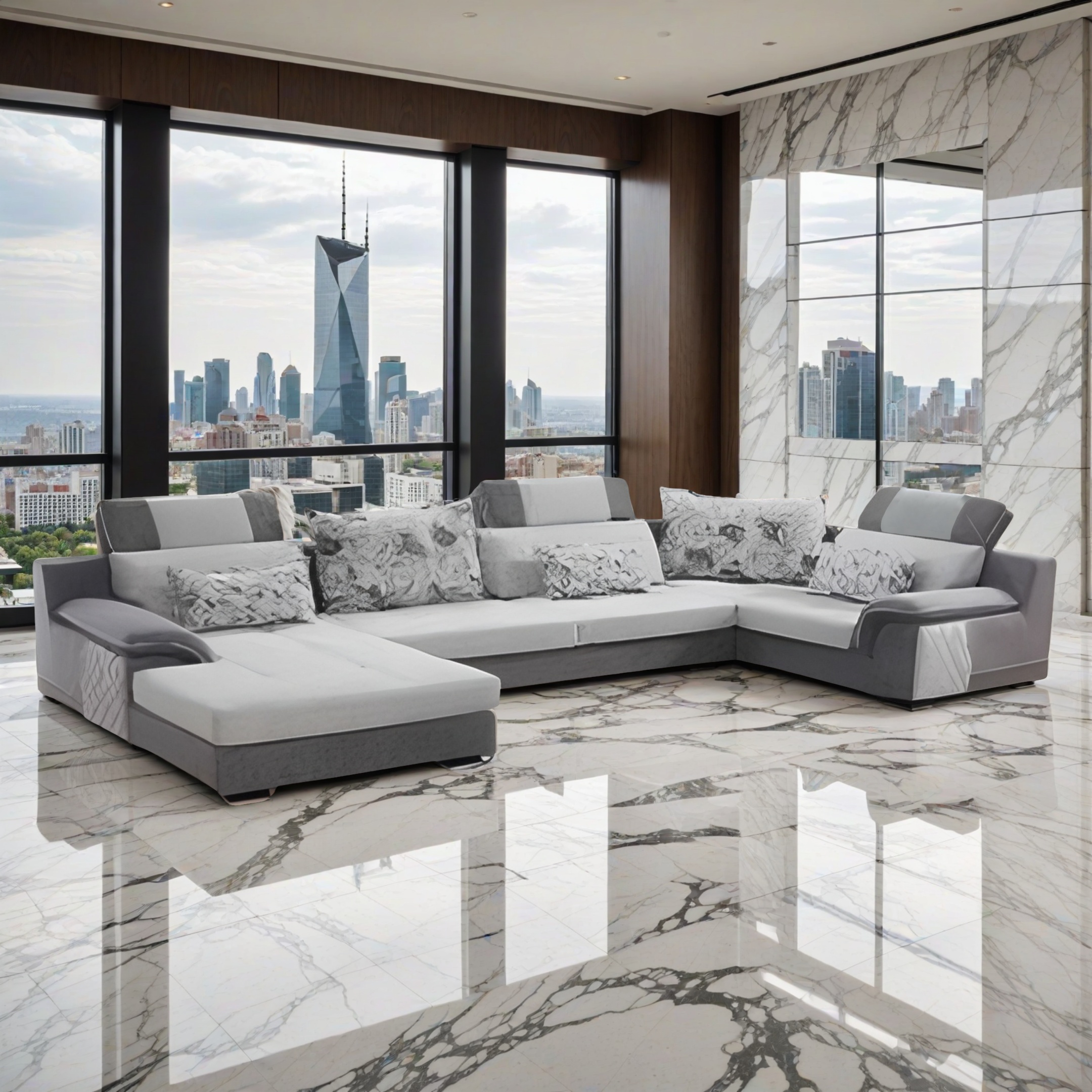 Wohnlandschaft Sofa U-Form Osaka 