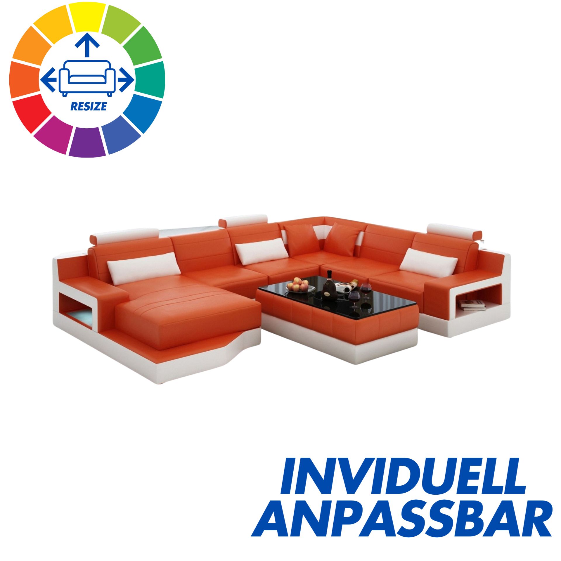 Sofa Tokyo - Wohnlandschaft U-Form 