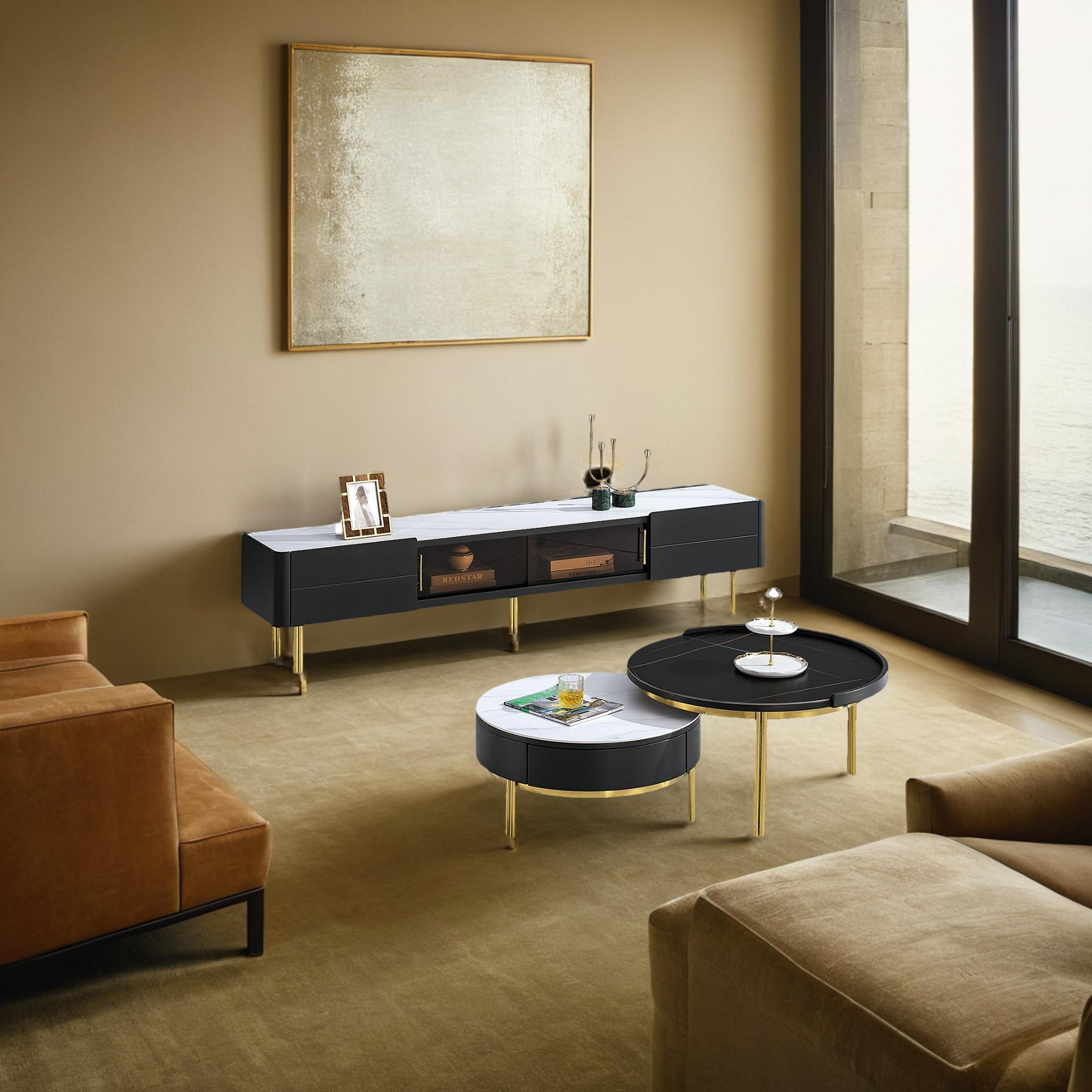 Designer Couchtisch und TV Board Landsberg