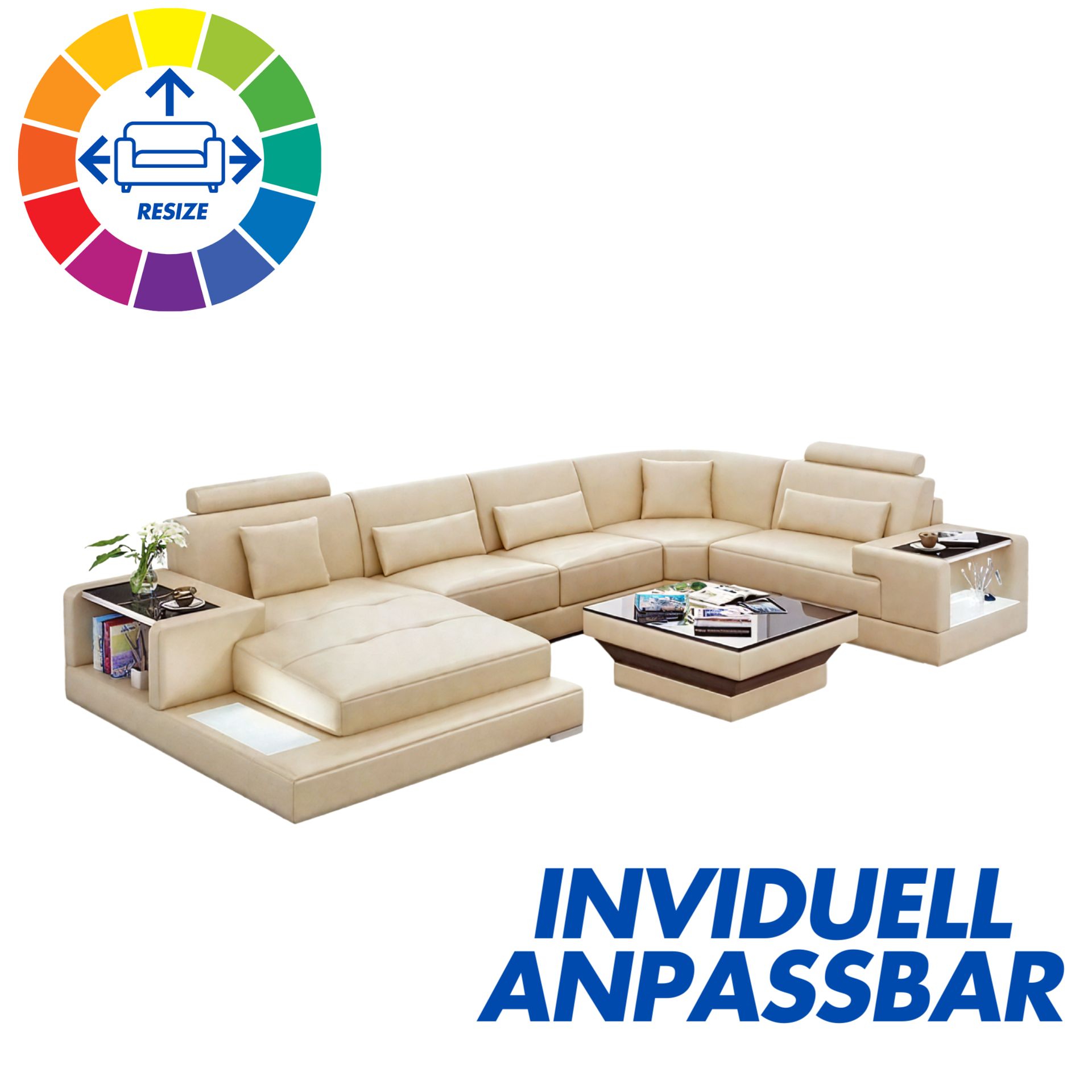 Sofa Stuttgart - Wohnlandschaft U-form