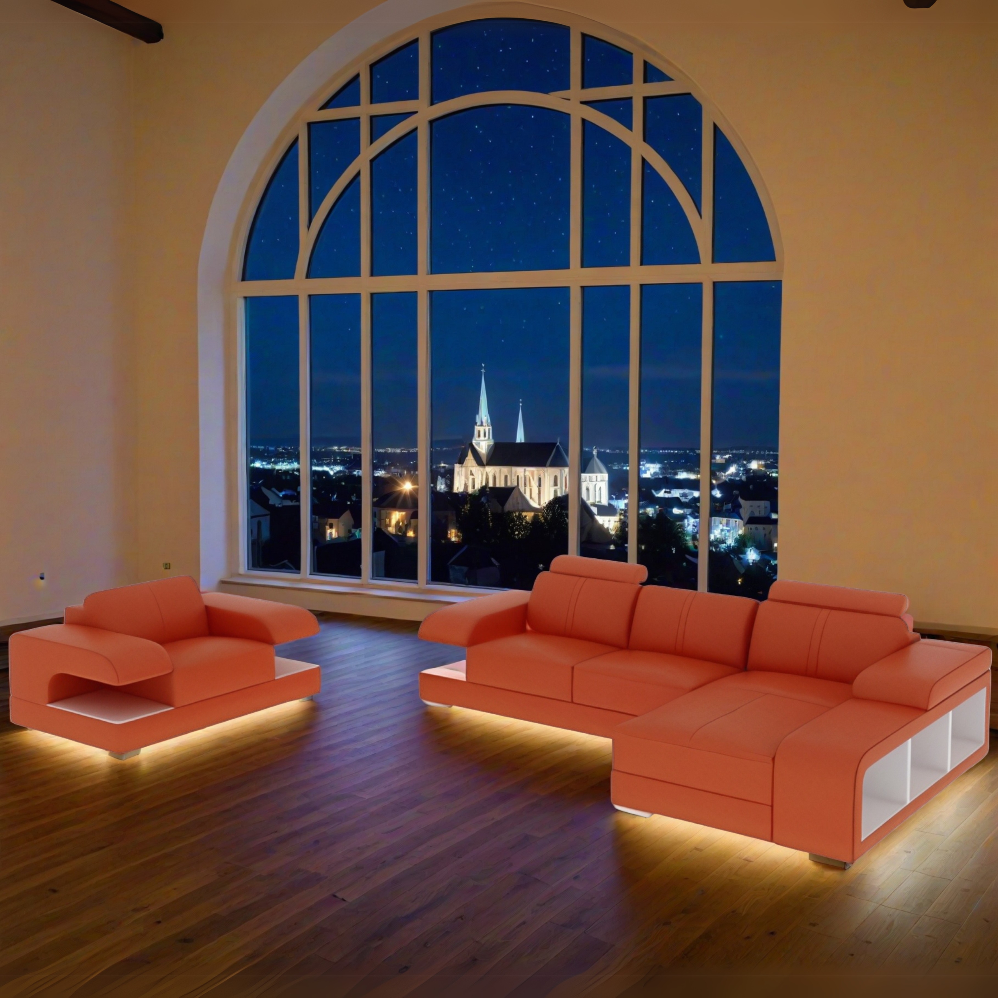  Sofa  Aalborg - L-Form + Sessel