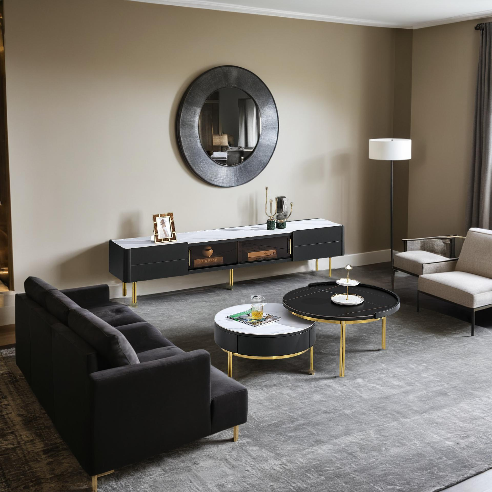 Designer Couchtisch und TV Board Landsberg