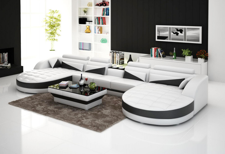 Sofa Bordeaux - Wohnlandschaft U-form