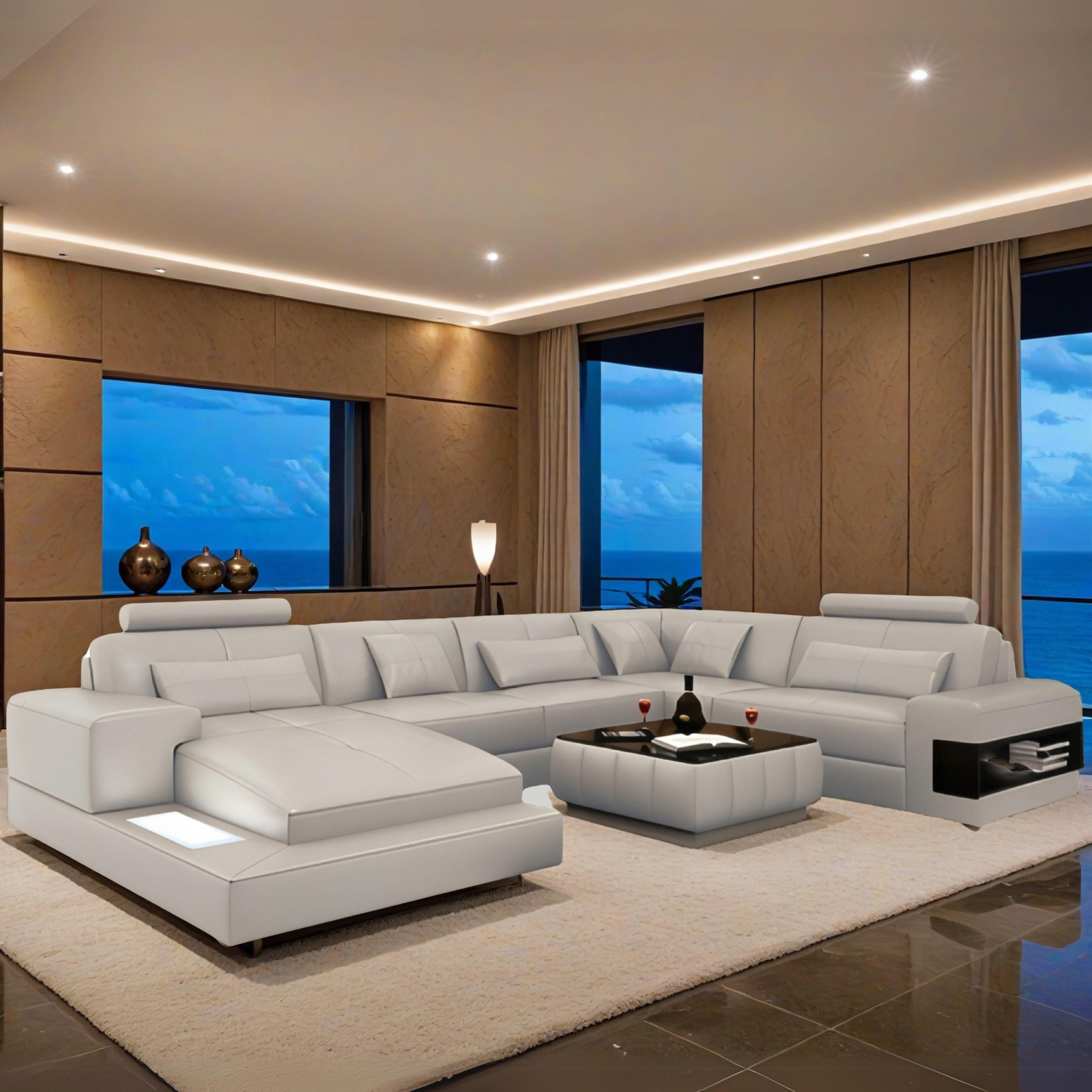 Sofa Essen - Wohnlandschaft U-Form 