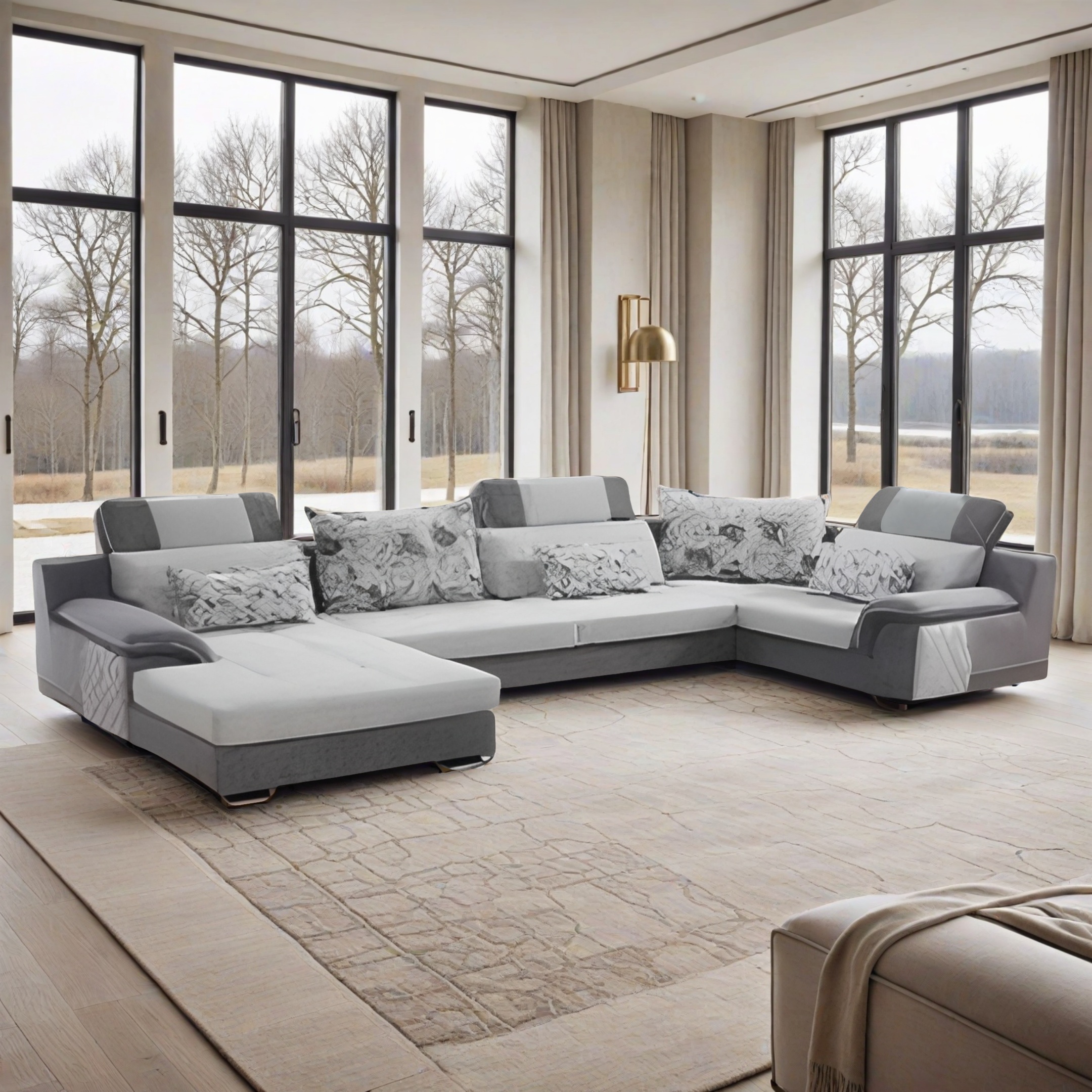 Wohnlandschaft Sofa U-Form Osaka 