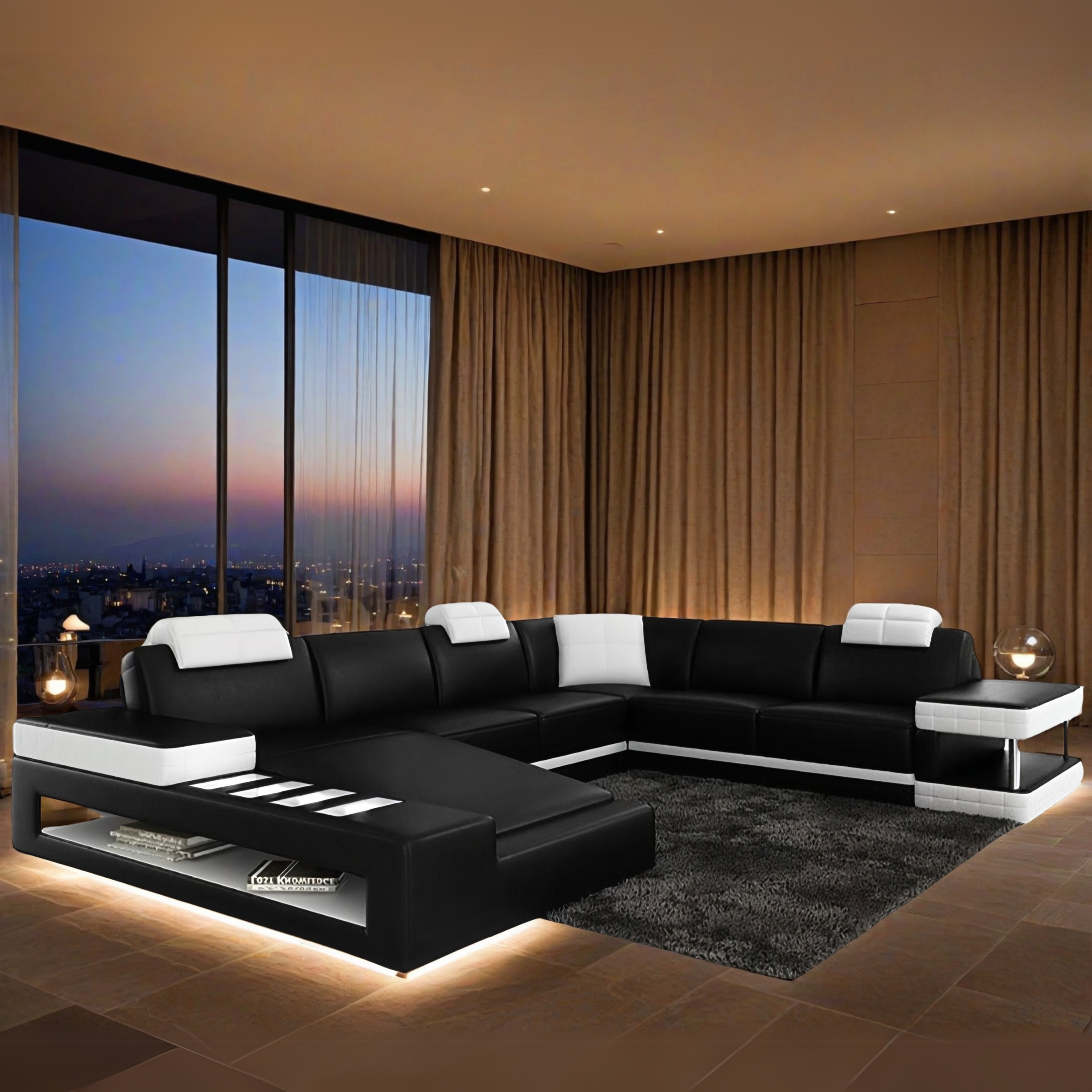 Sofa  Spalt Wohnlandschaft U-form