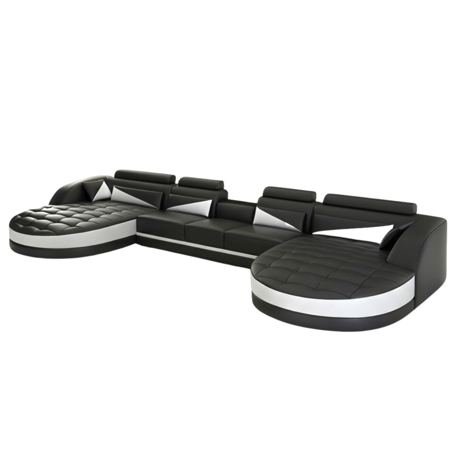 Sofa Bordeaux - Wohnlandschaft U-form