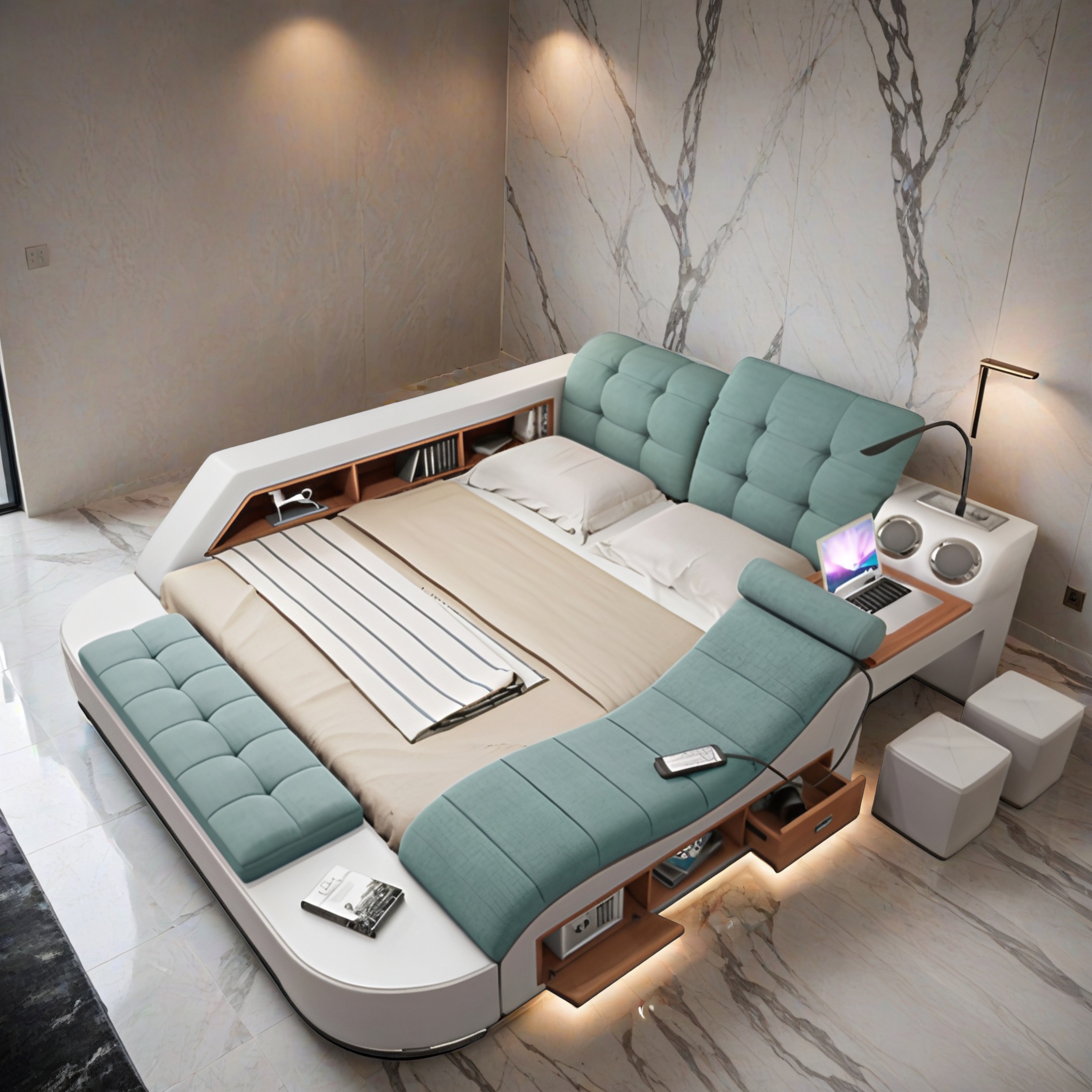 Doppelbett Grau Snowfall 
