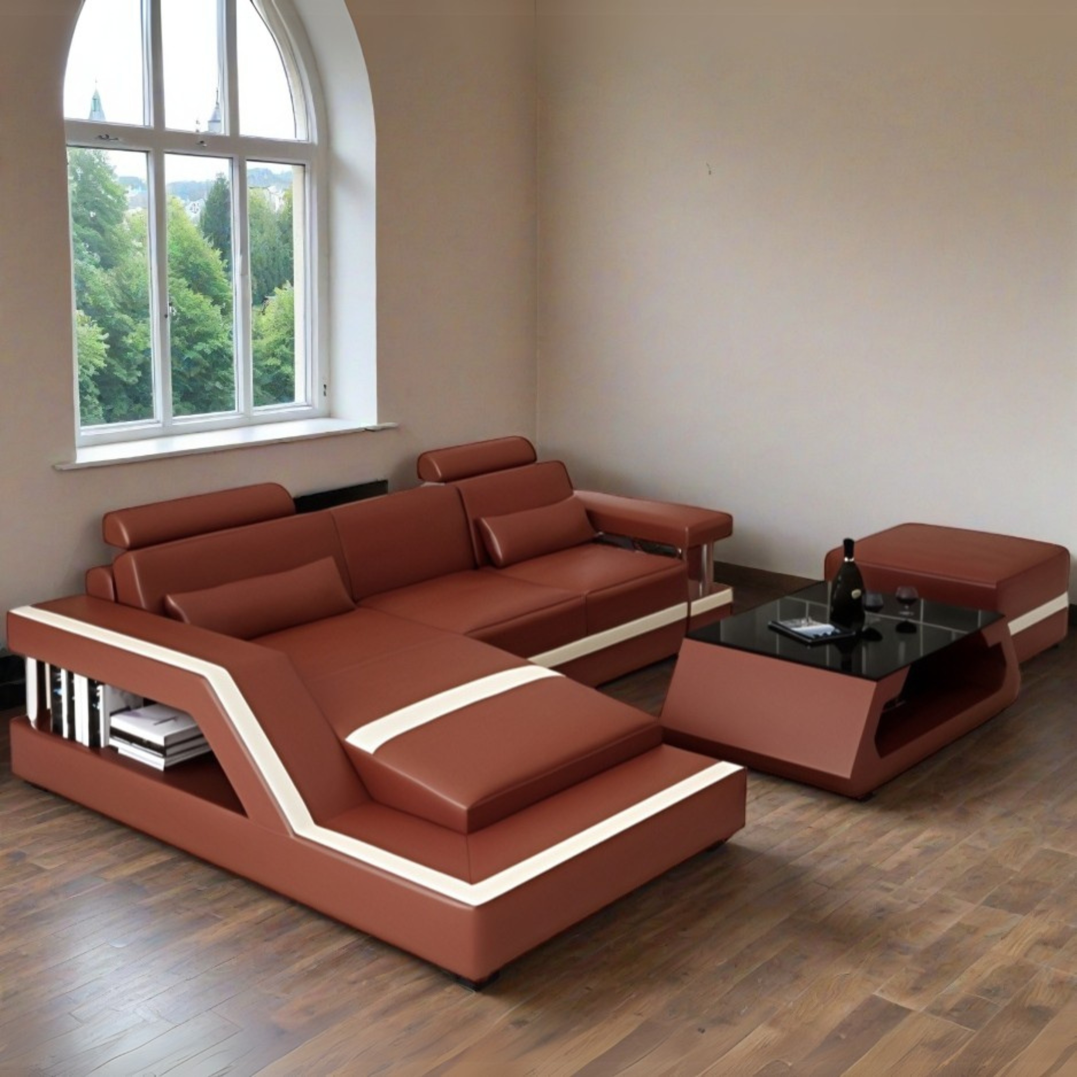  Sofa 2er sitzer + Hocker Sapporo