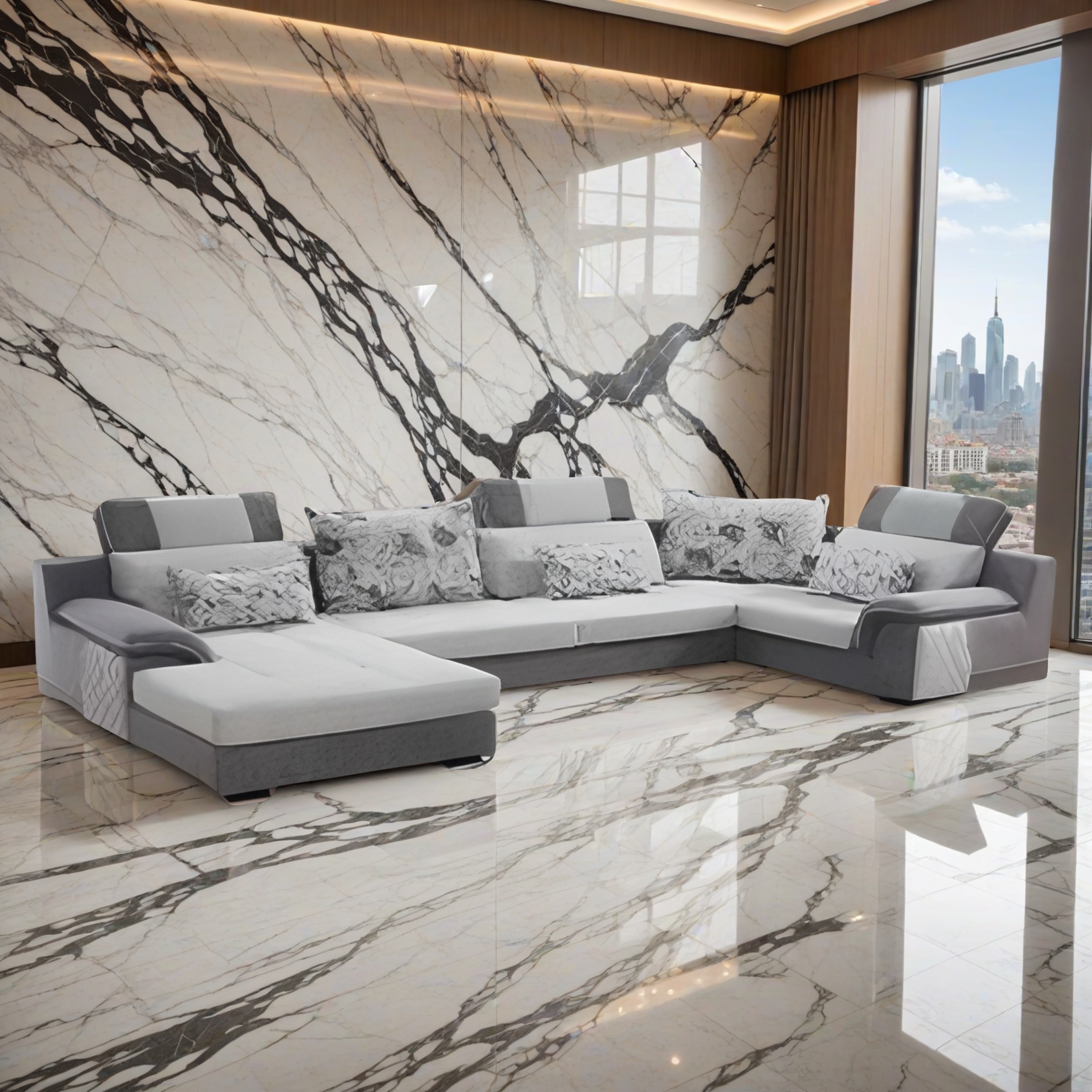 Wohnlandschaft Sofa U-Form Osaka 