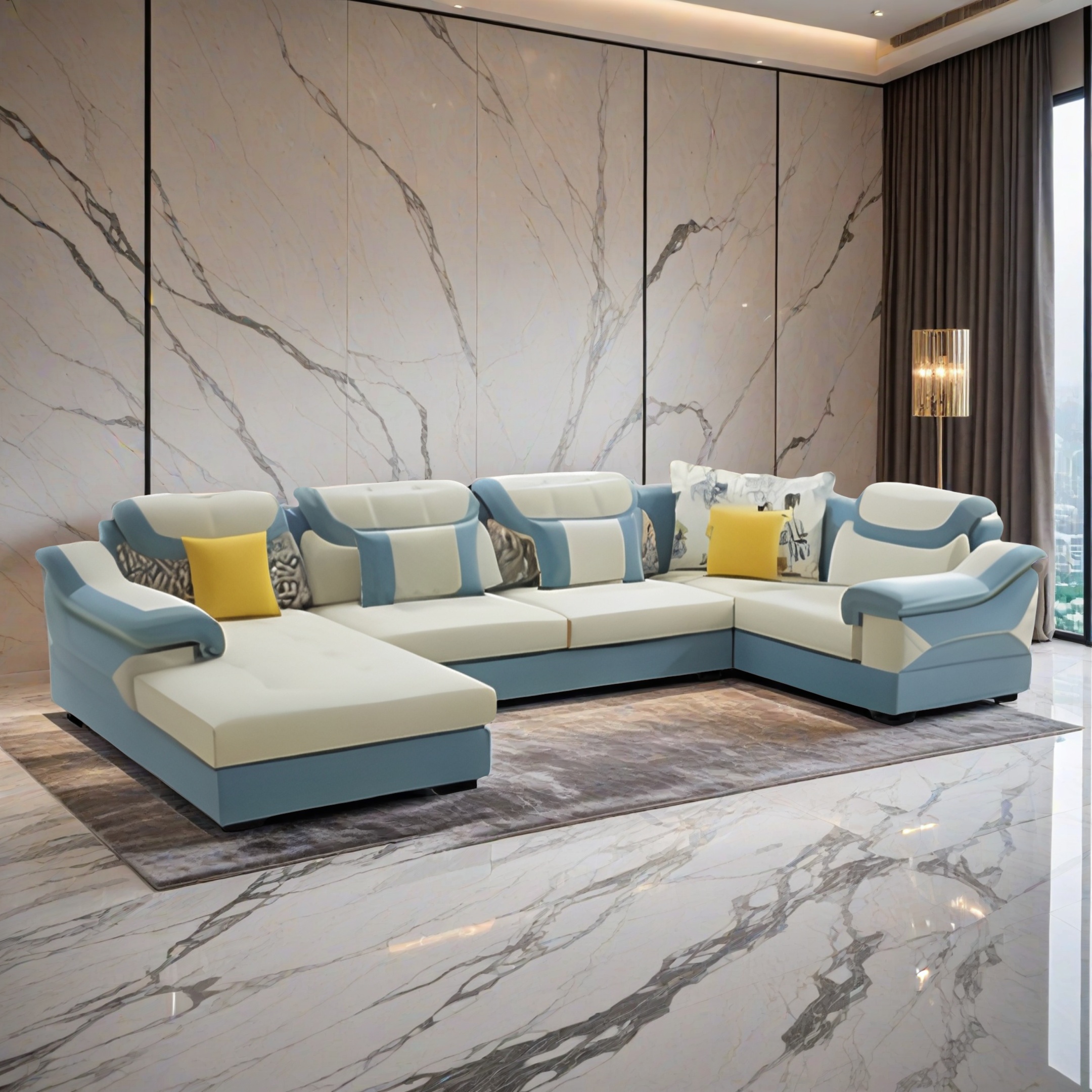 Wohnlandschaft Sofa U-Form Mumbai 