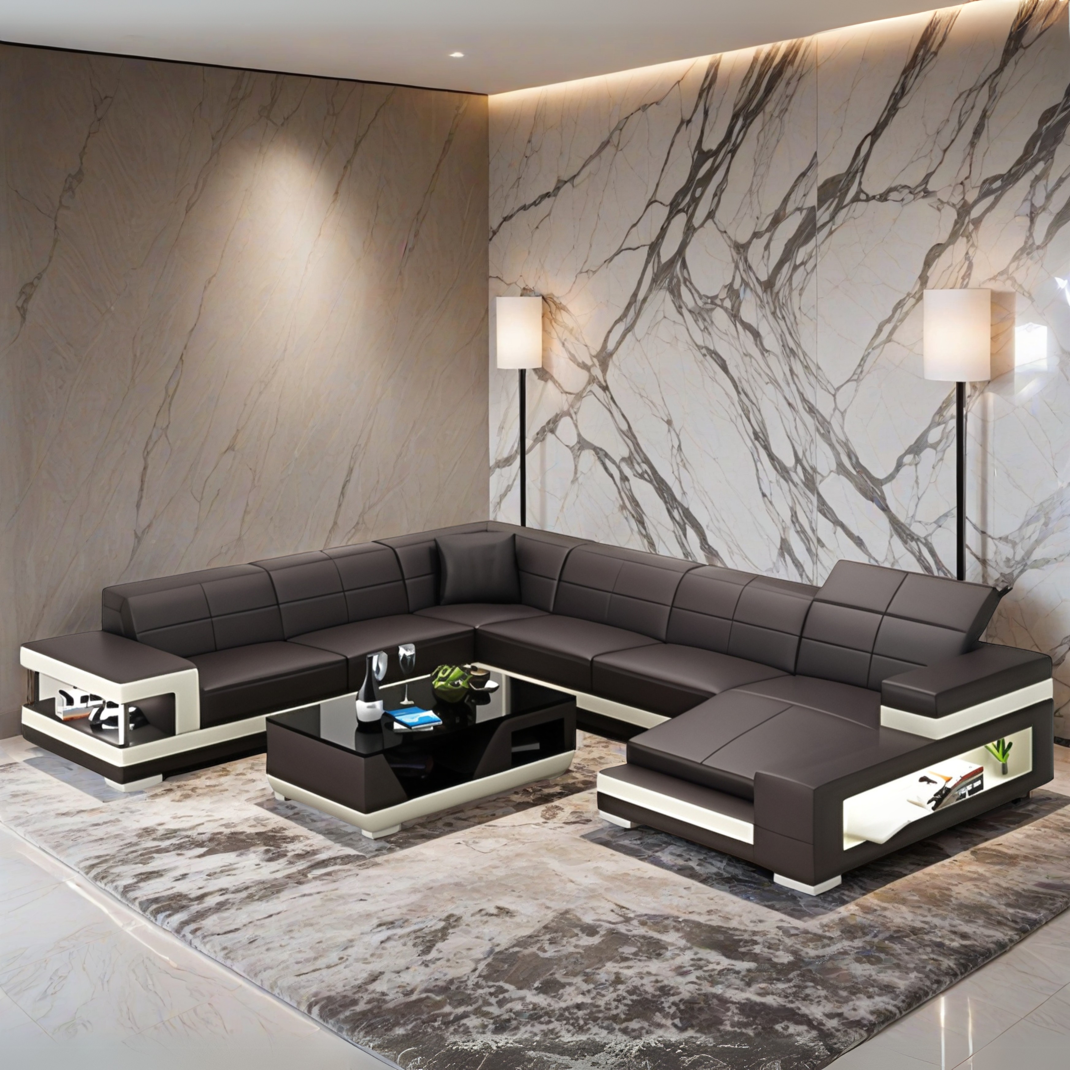 Sofa Vilnius - Wohnlandschaft U-form
