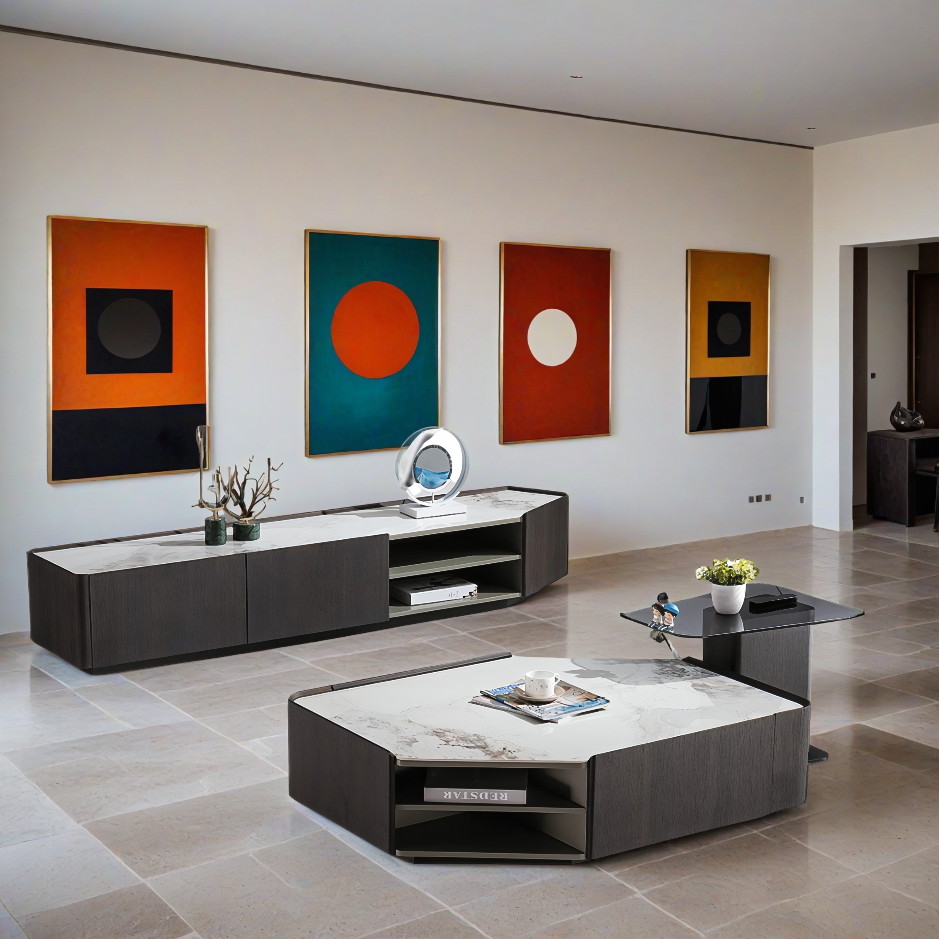 Designer Couchtisch und TV Board Leuna