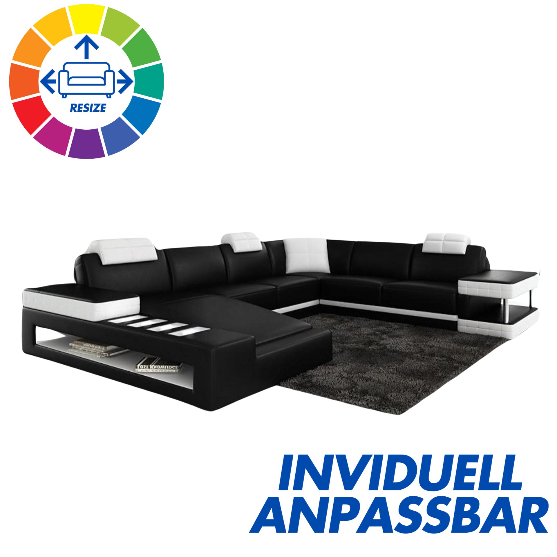 Sofa  Spalt Wohnlandschaft U-form