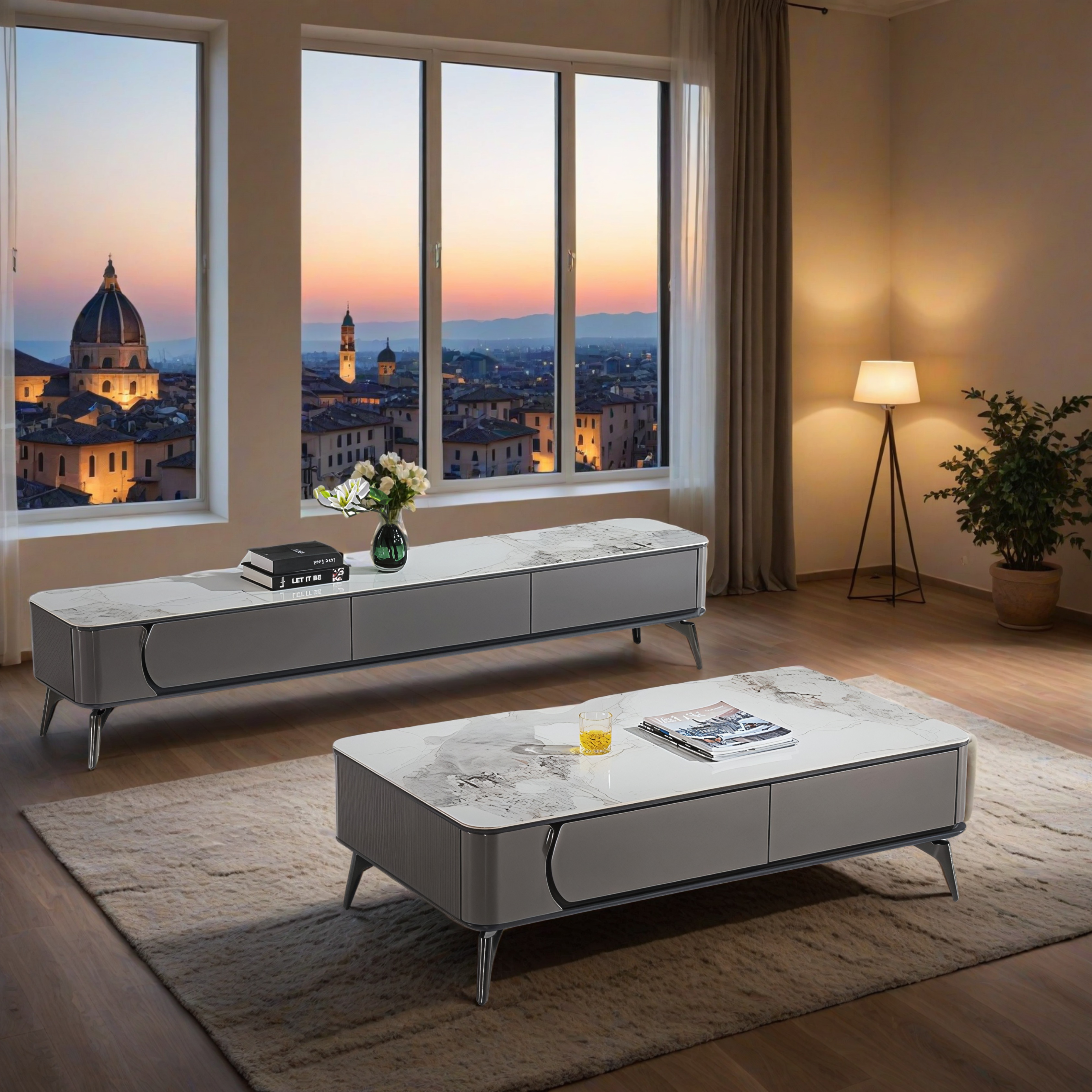 Designer Couchtisch und TV Board Sangerhausen