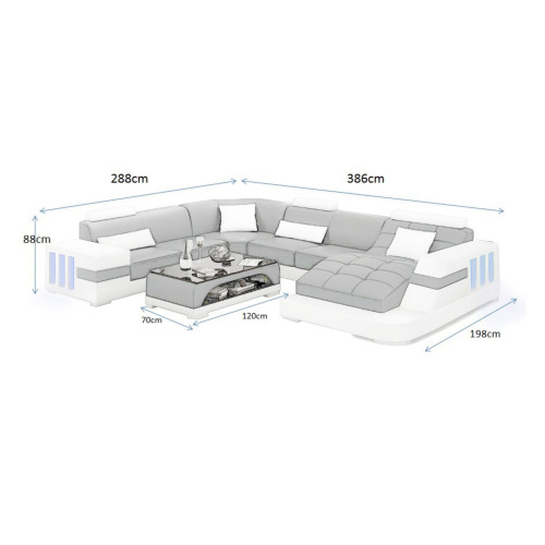 Sofa Valletta - Wohnlandschaft U-form