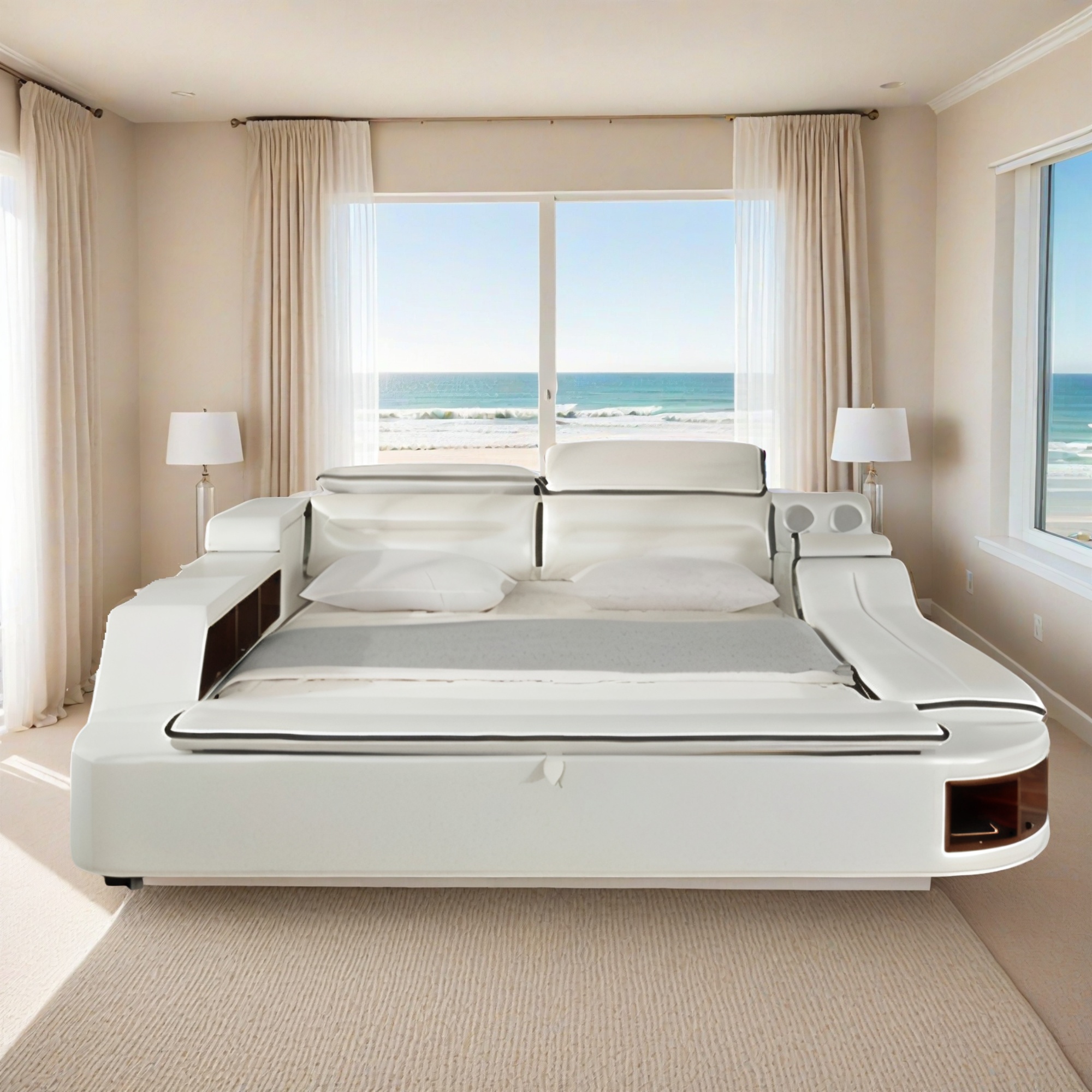 Doppelbett Grau Sevara 