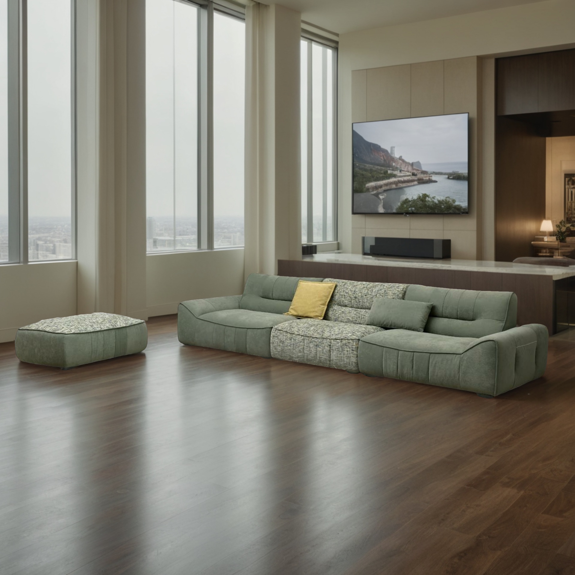 Sofa Lyneth + Hocker