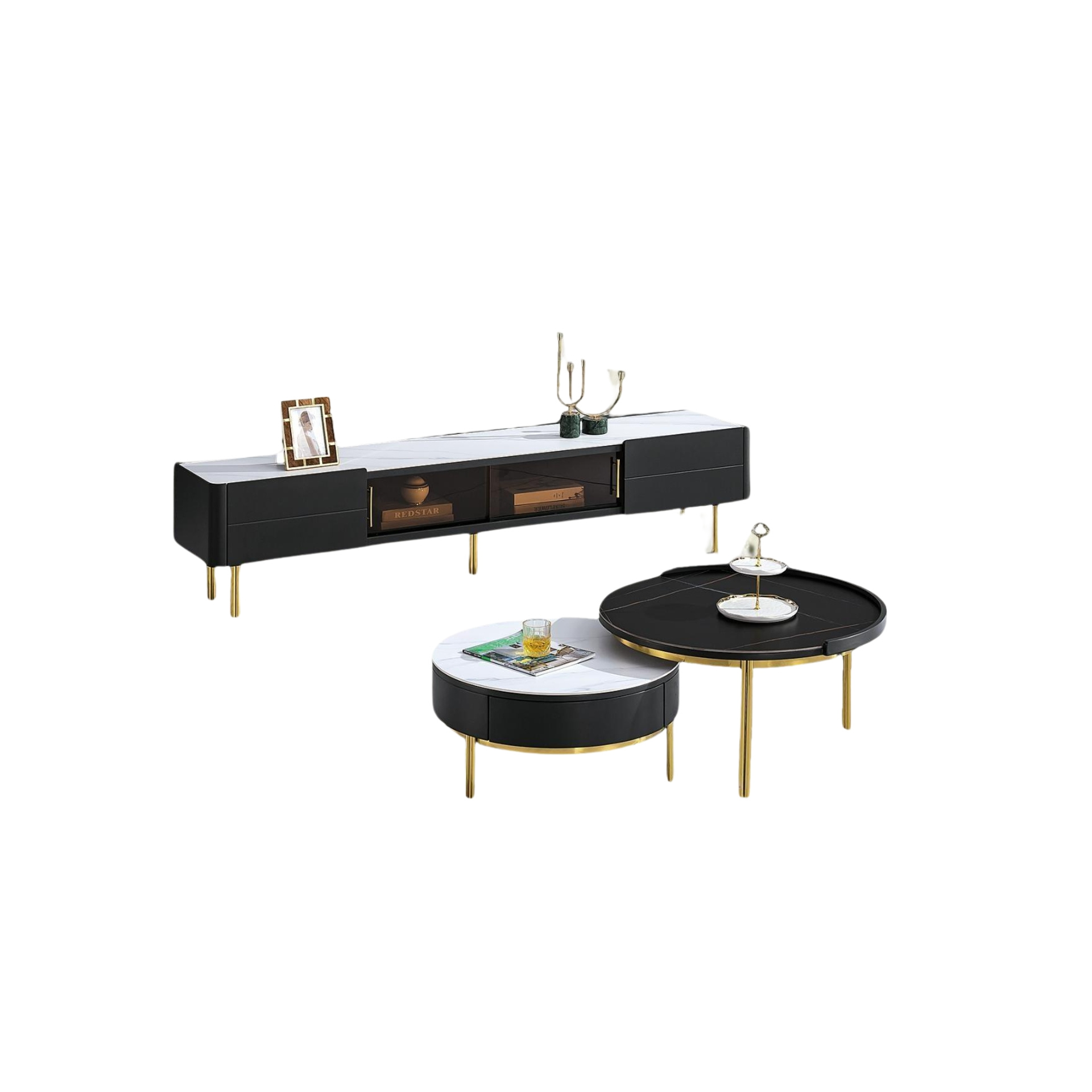 Designer Couchtisch und TV Board Landsberg