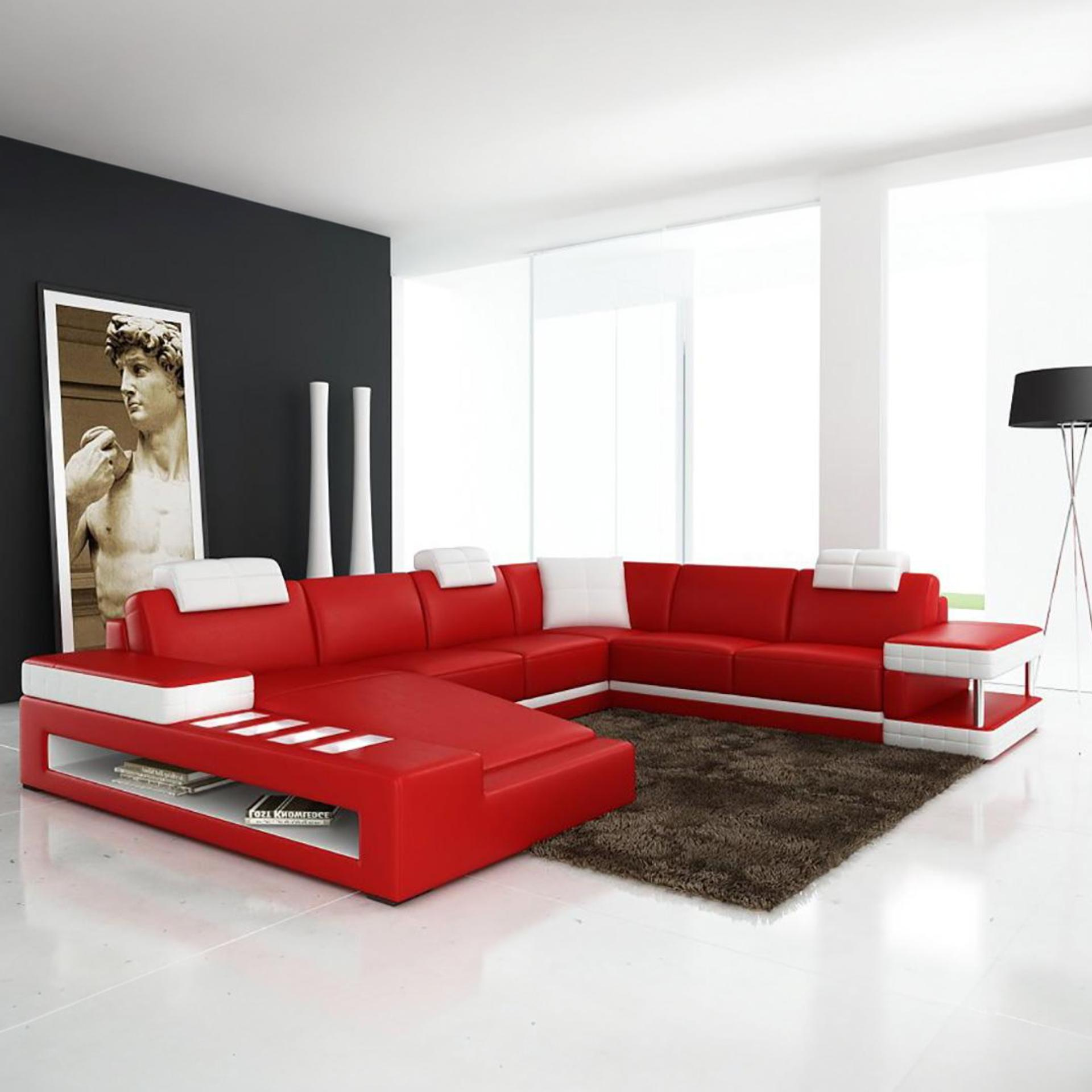 Sofa  Spalt Wohnlandschaft U-form