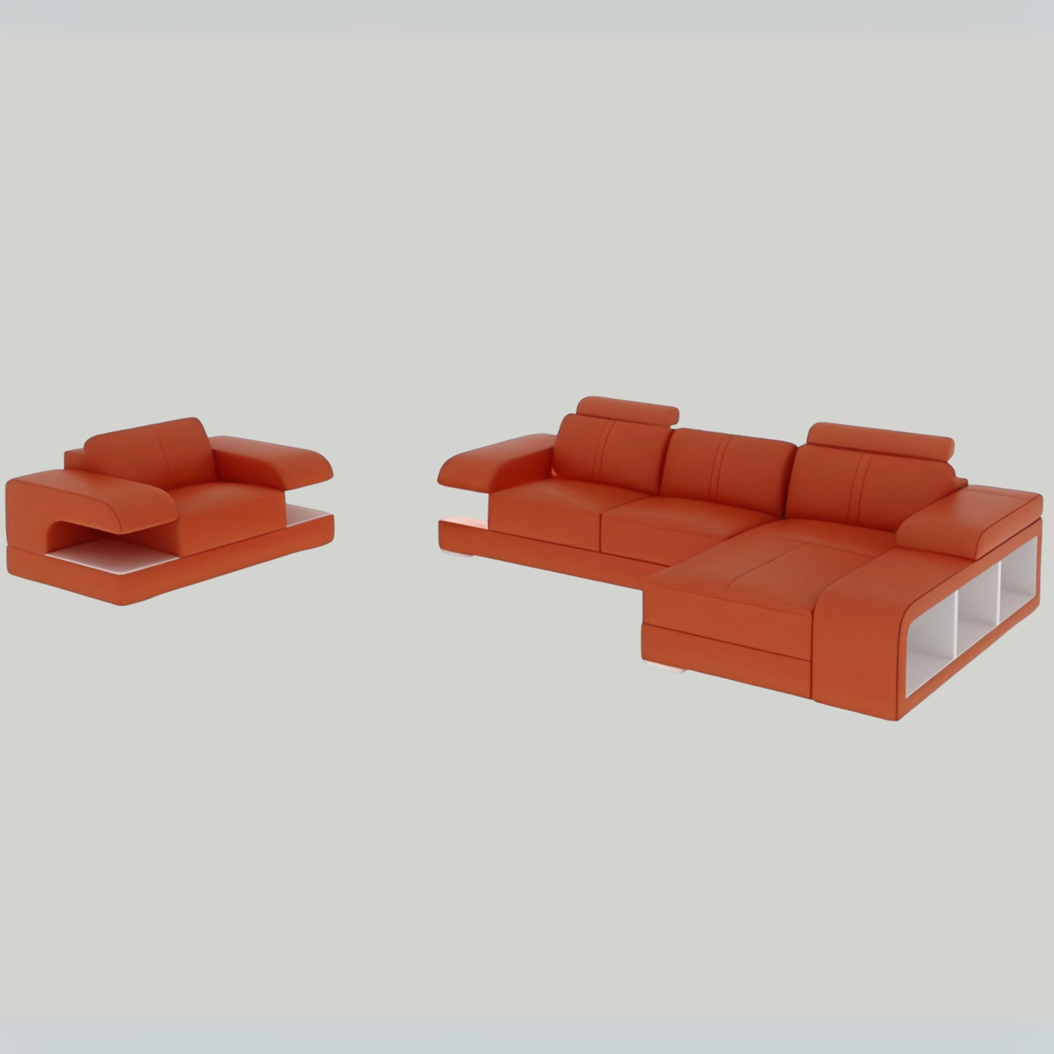  Sofa  Aalborg - L-Form + Sessel