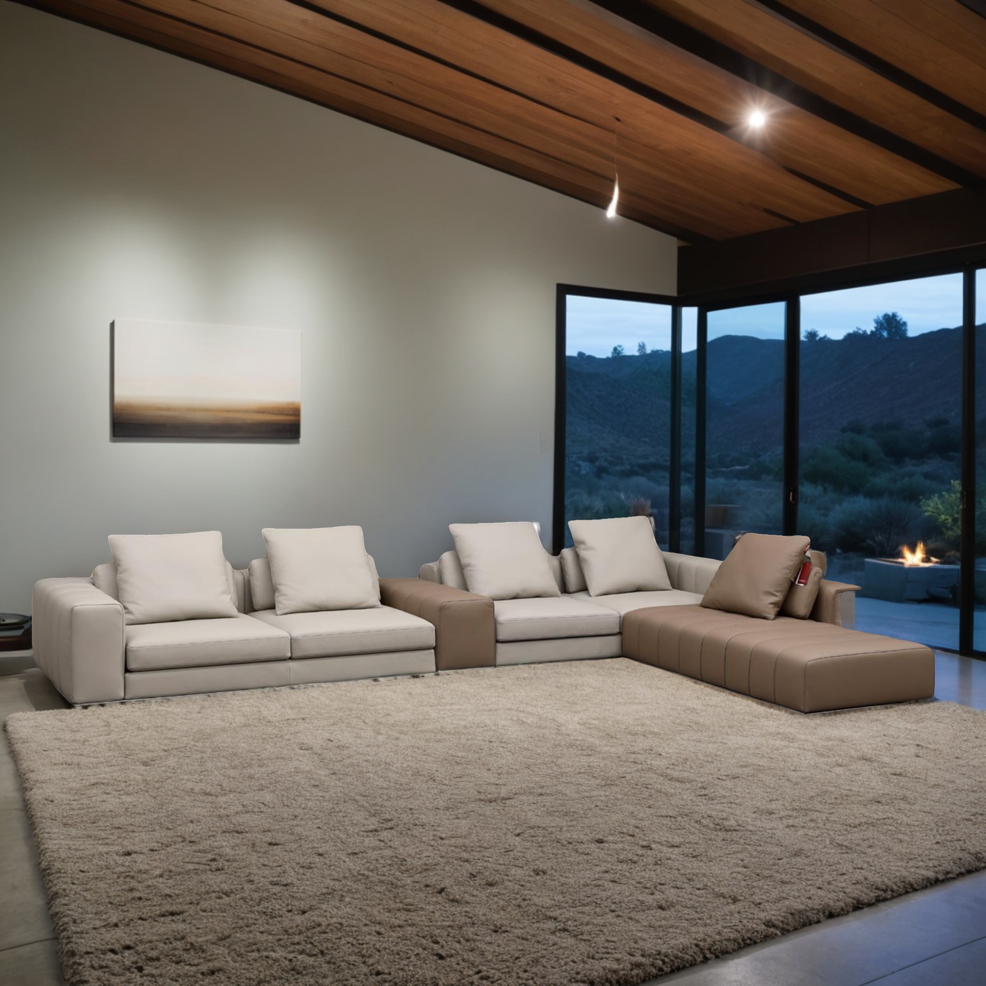 Sofa Hisar Landschaft + Otomane