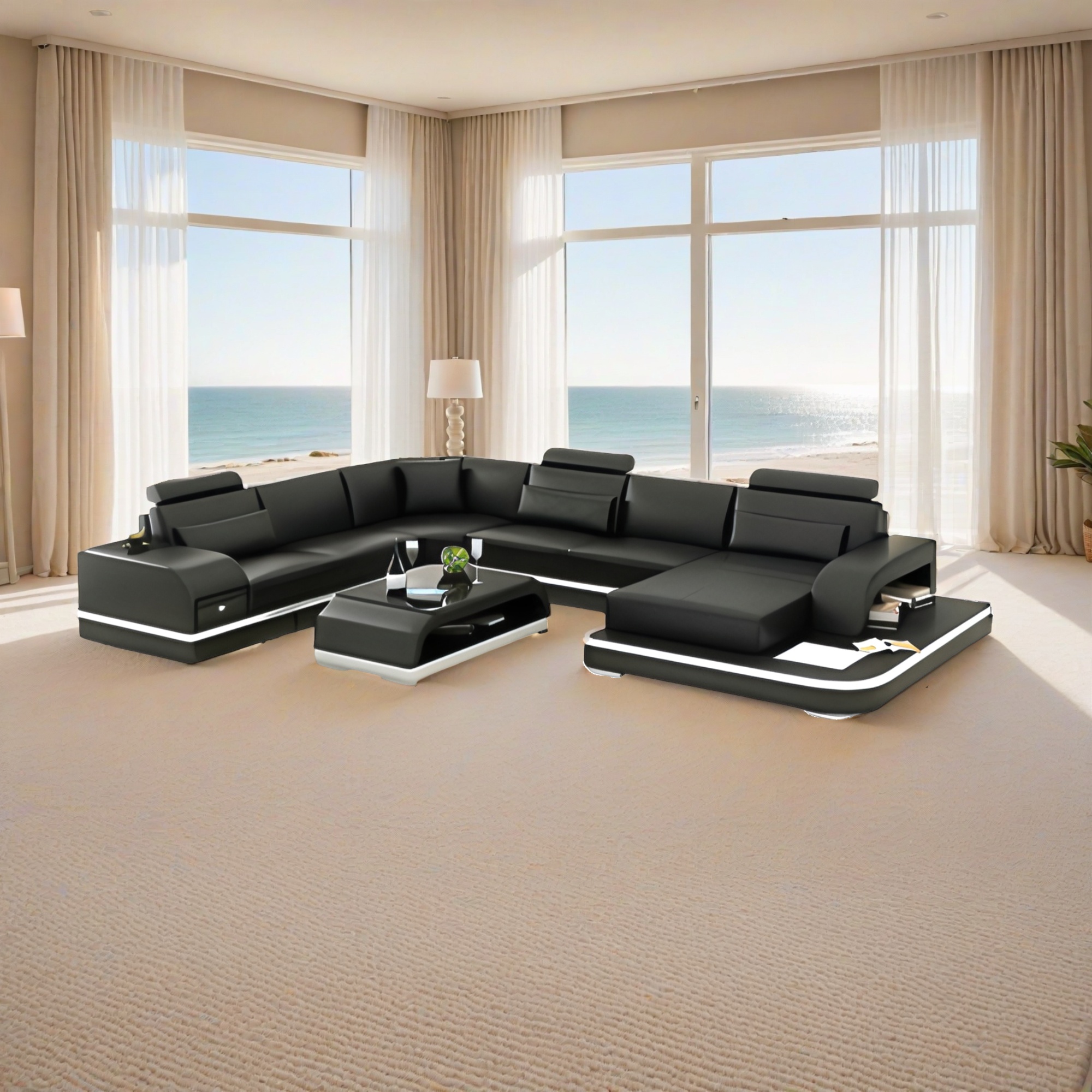 Sofa Frankfurt am Main - Wohnlandschaft U-form