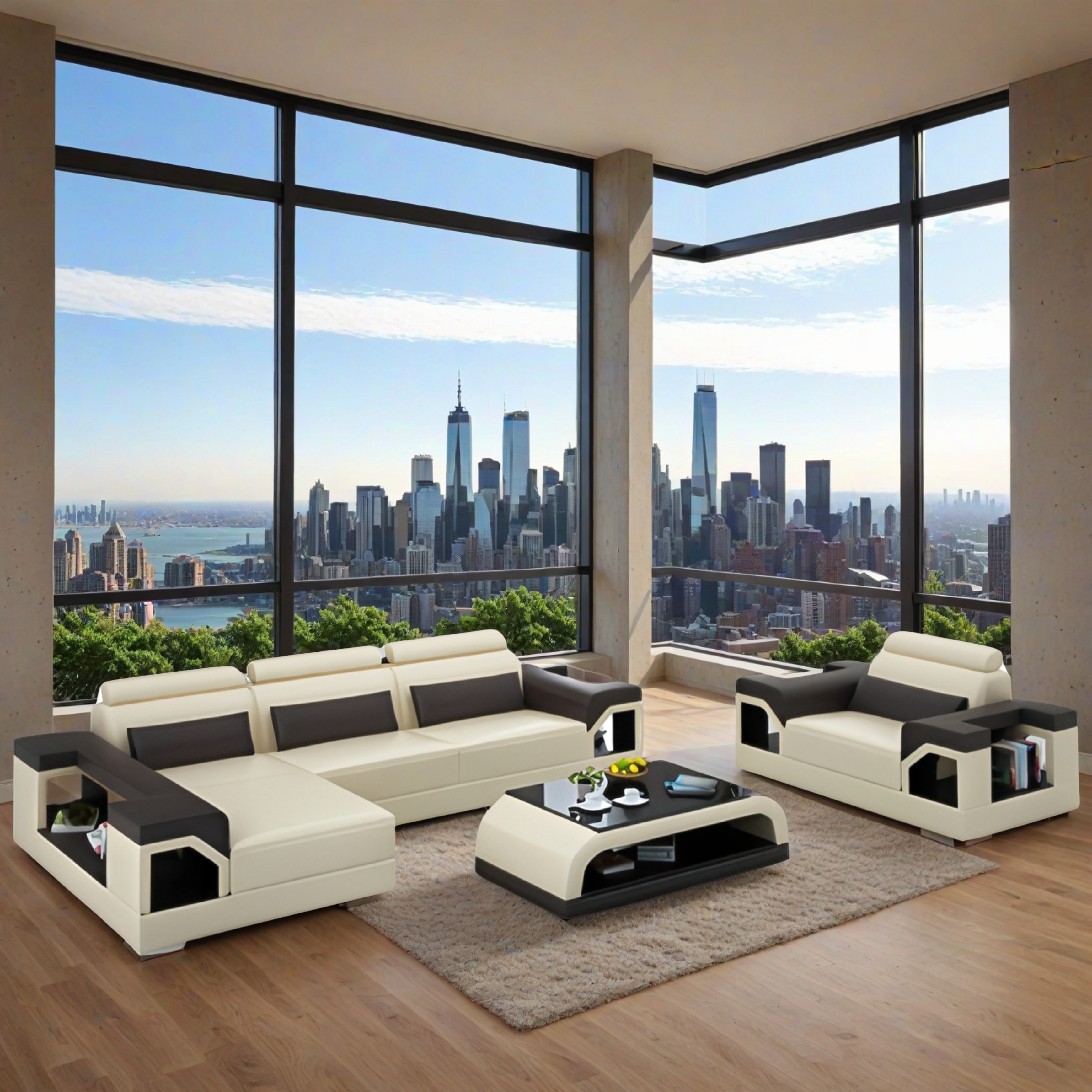  L-Form Sofa + Sessel Toulon