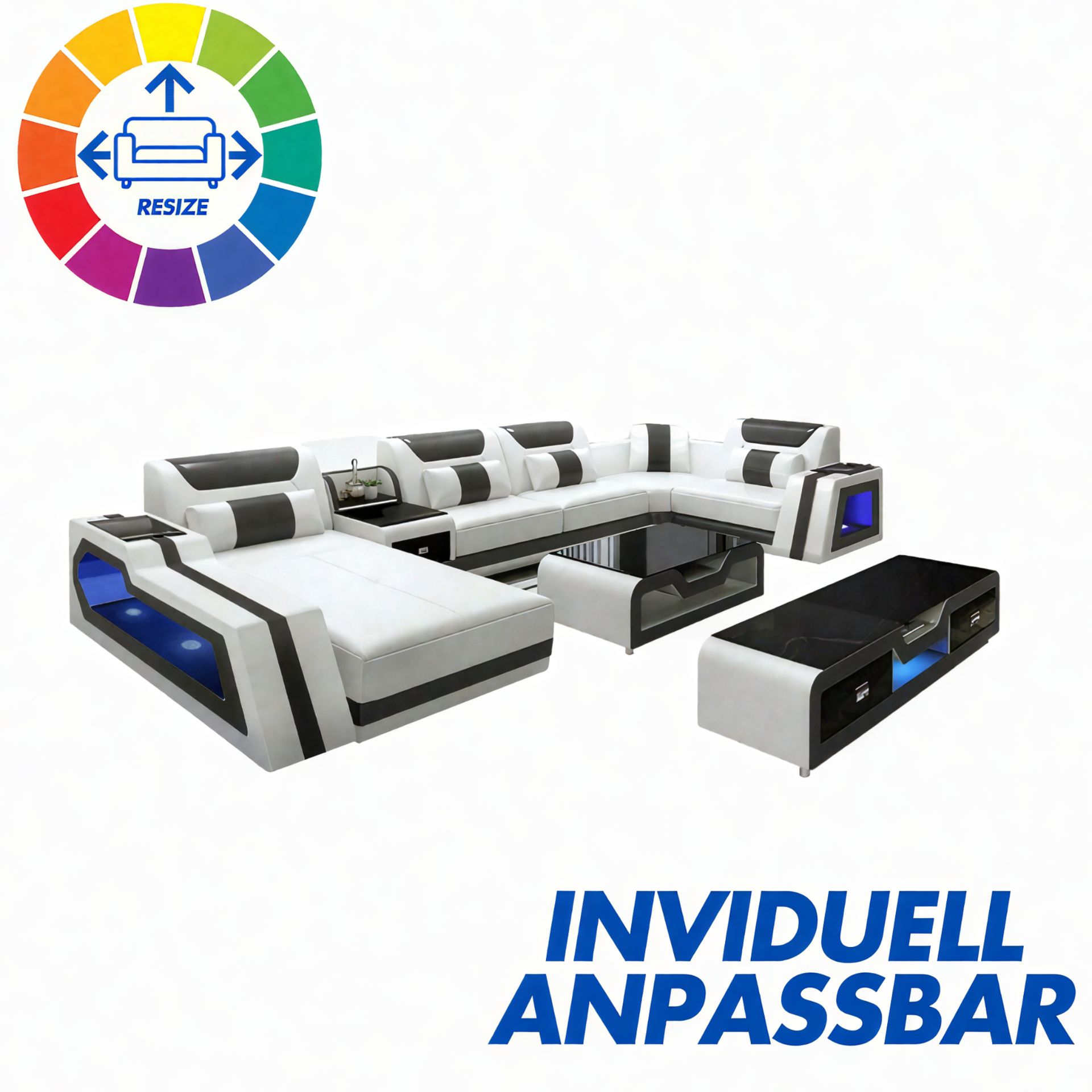 Sofa Akron -  Wohnlandschaft U-form