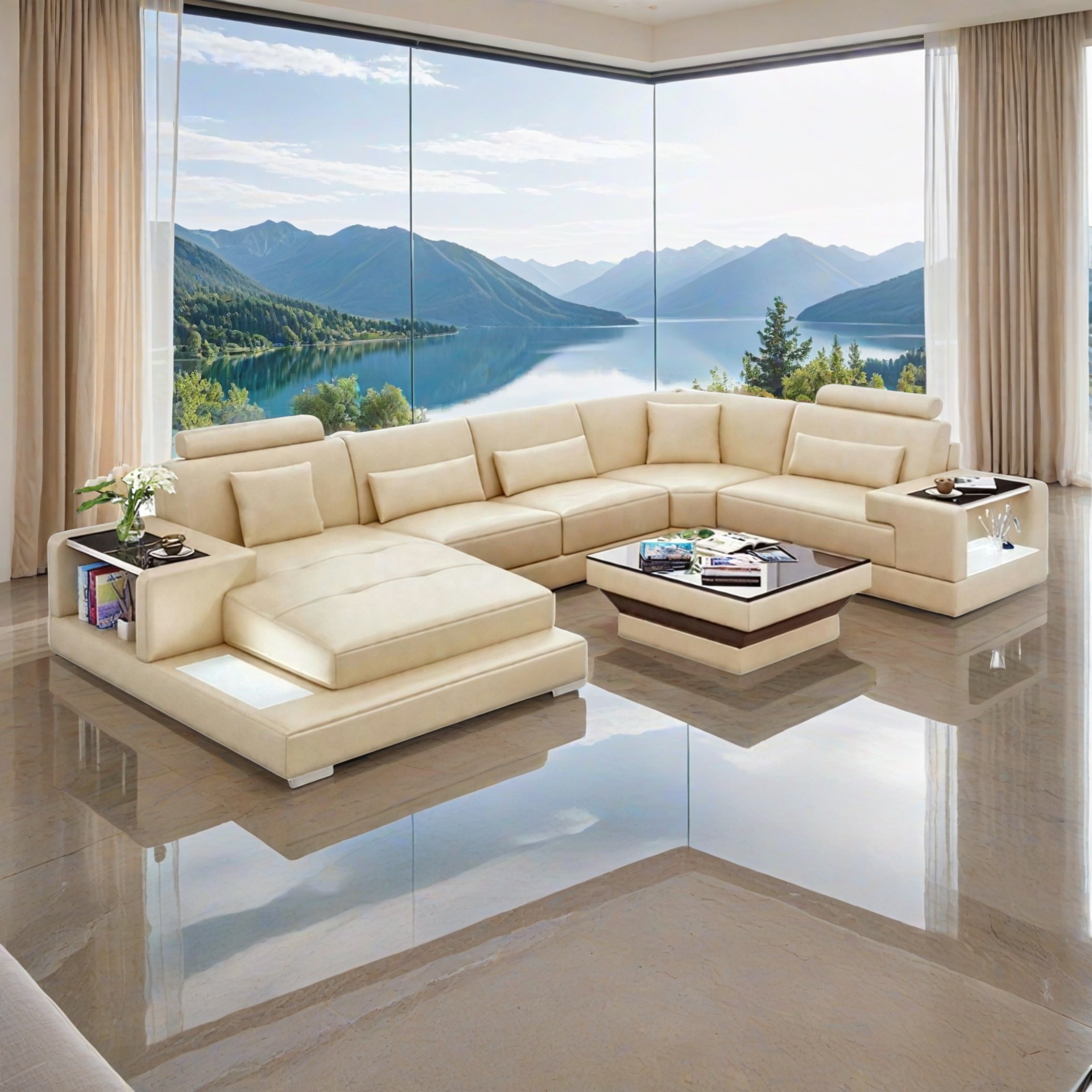 Sofa Stuttgart - Wohnlandschaft U-form