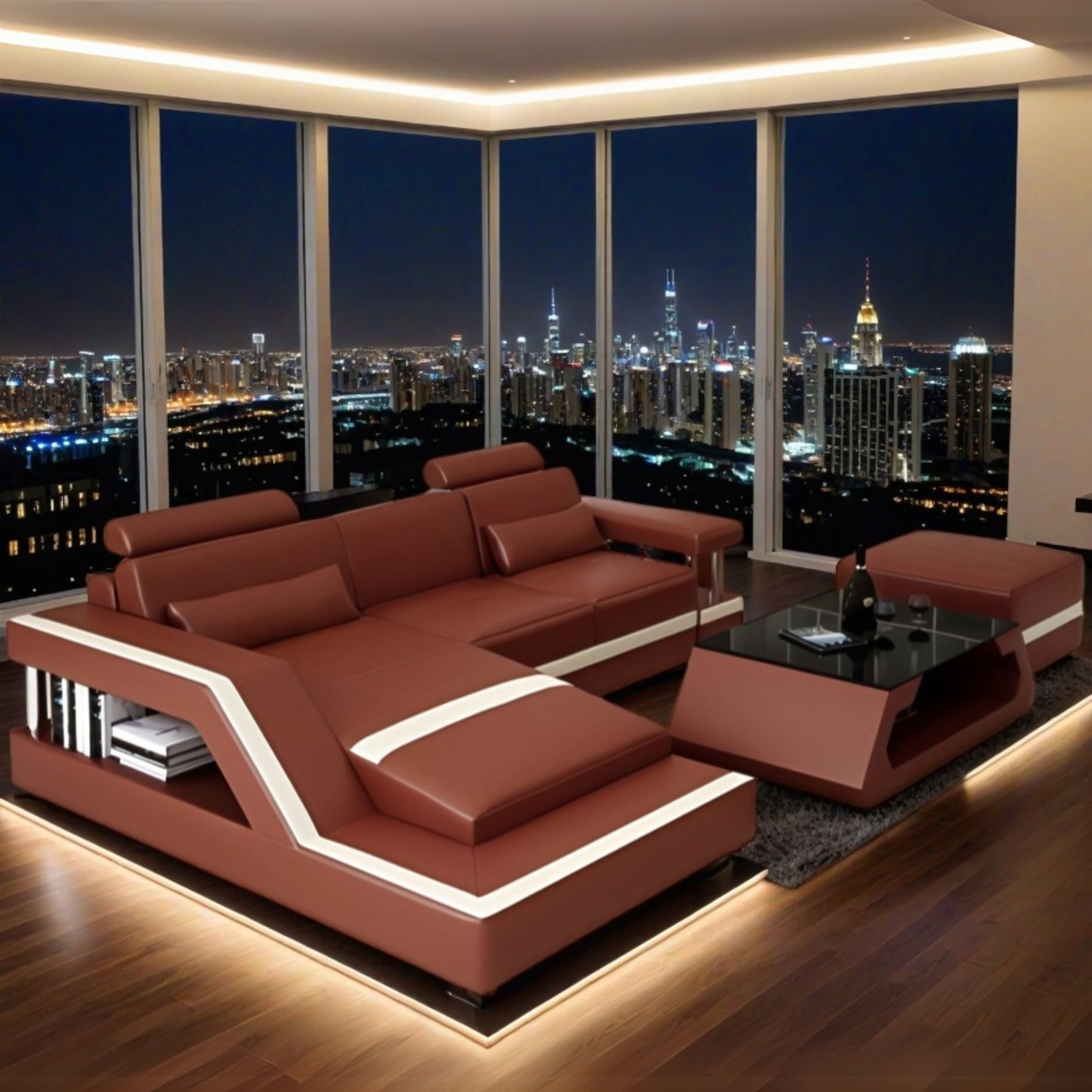  Sofa 2er sitzer + Hocker Sapporo