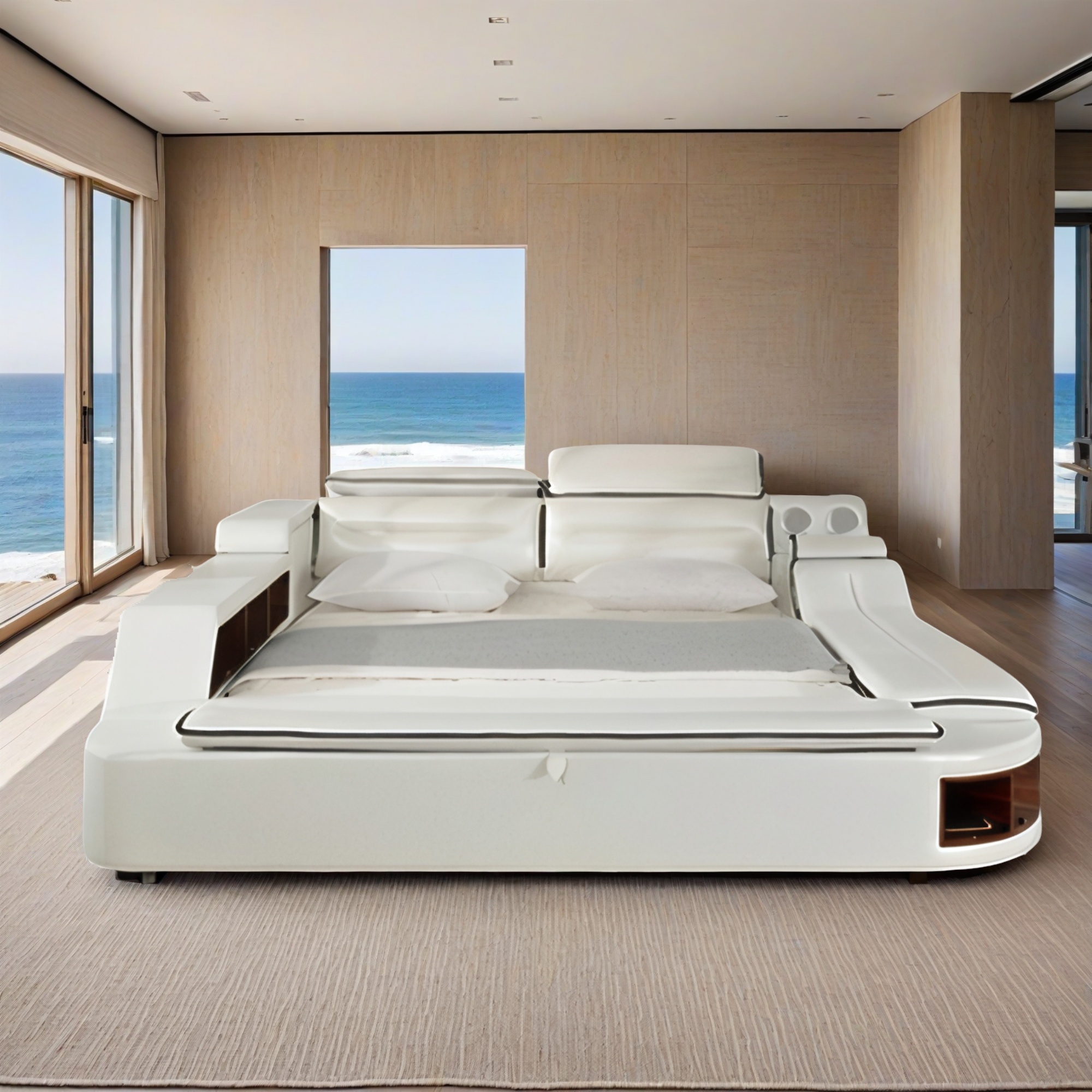 Doppelbett Grau Sevara 