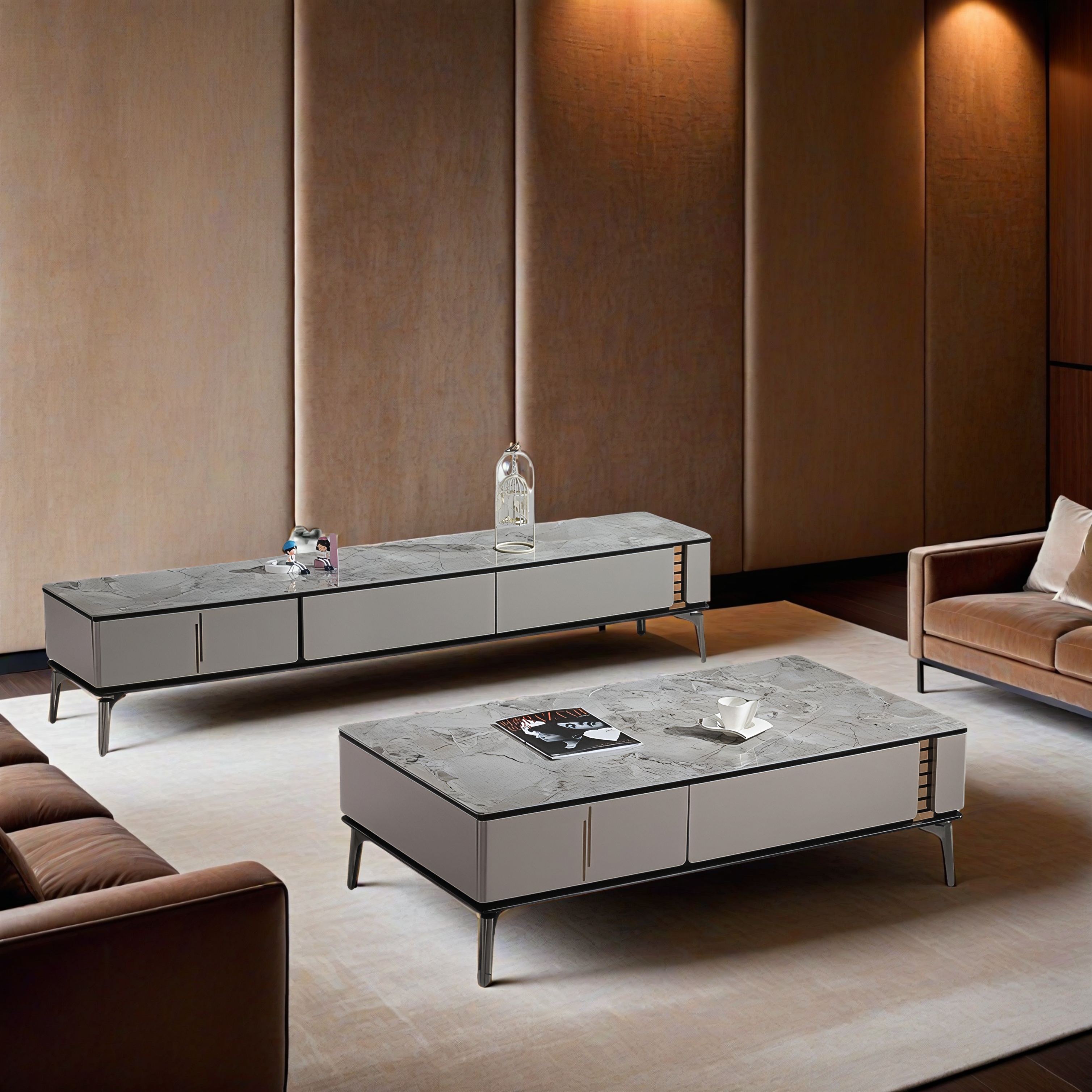 Designer Couchtisch und TV Board Zeitz