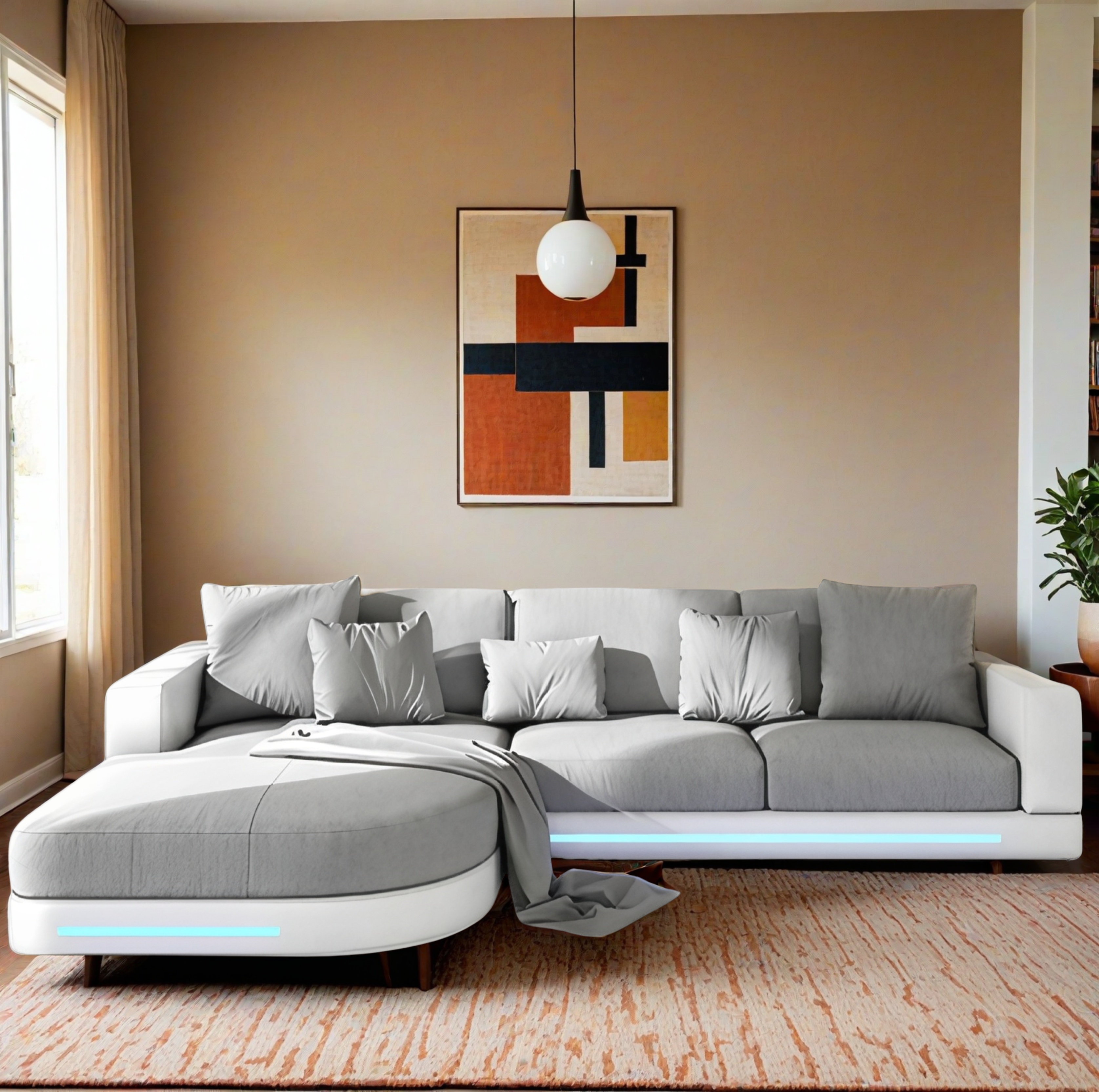 Sofa mit LED Turku - L-Form