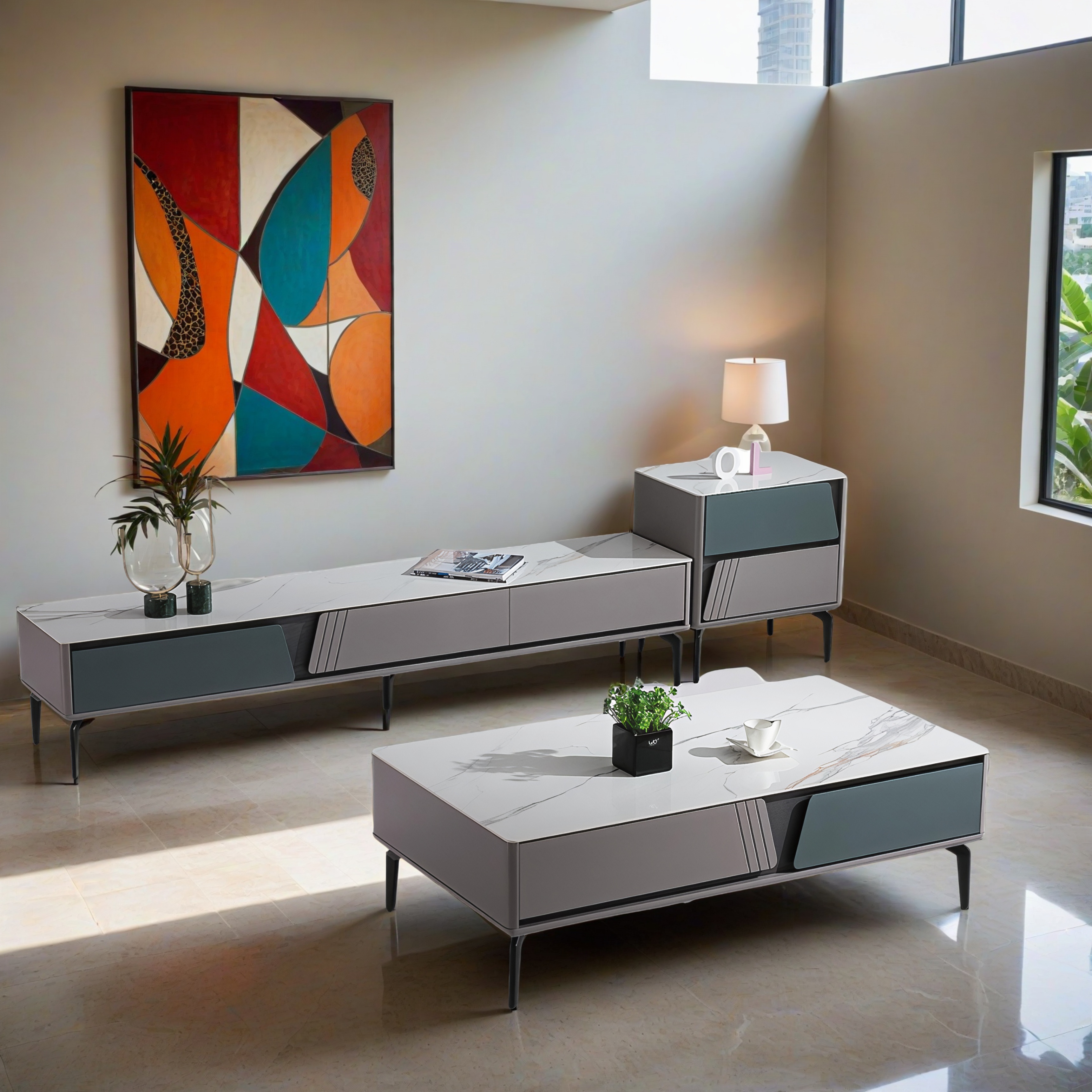 Designer Couchtisch und TV Board Wernigerode