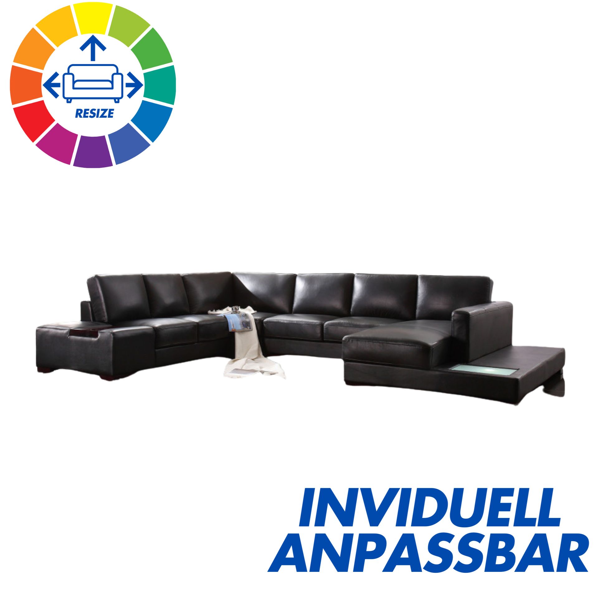 Sofa Aachen - Wohnlandschaft U-form