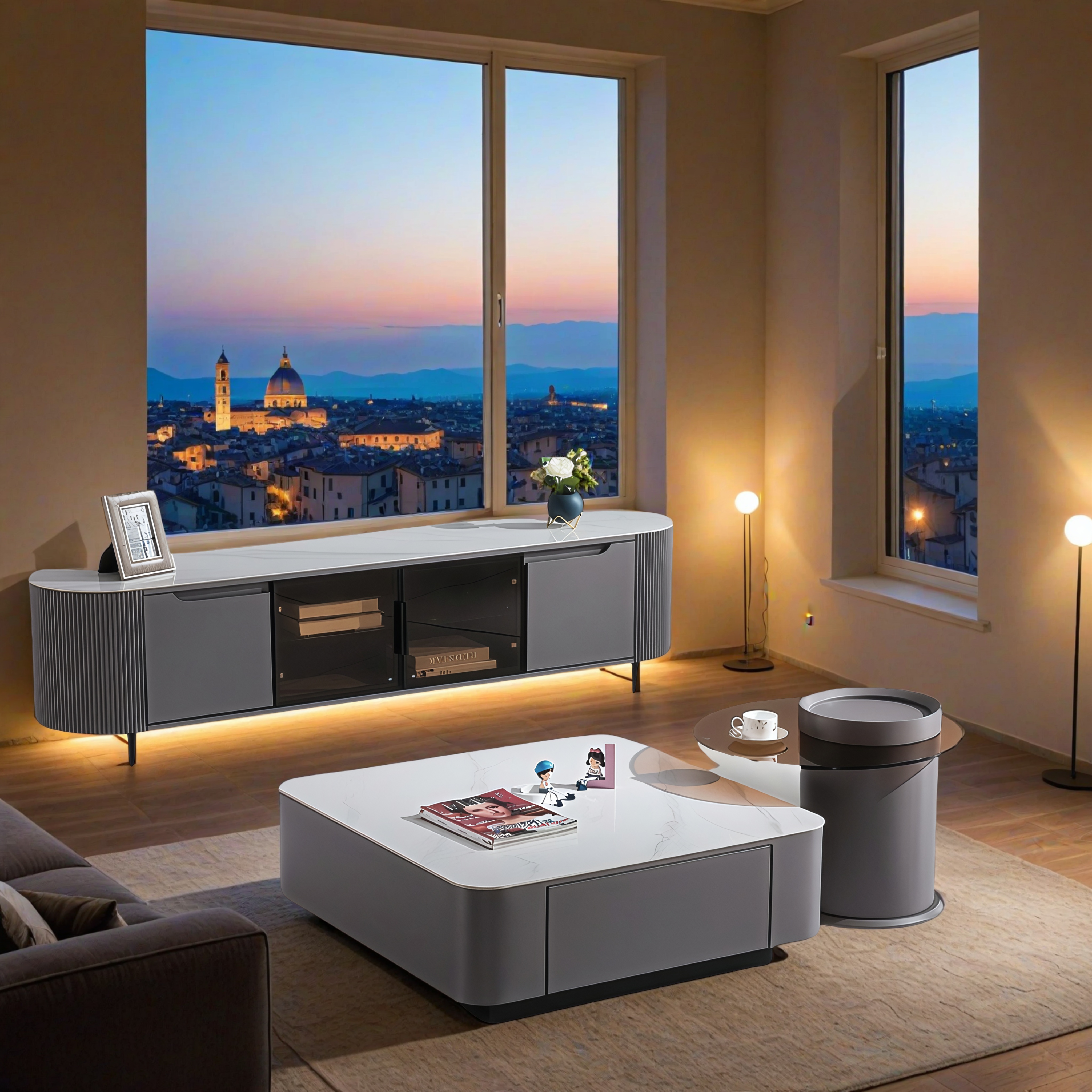 Designer Couchtisch und TV Board Gardelegen