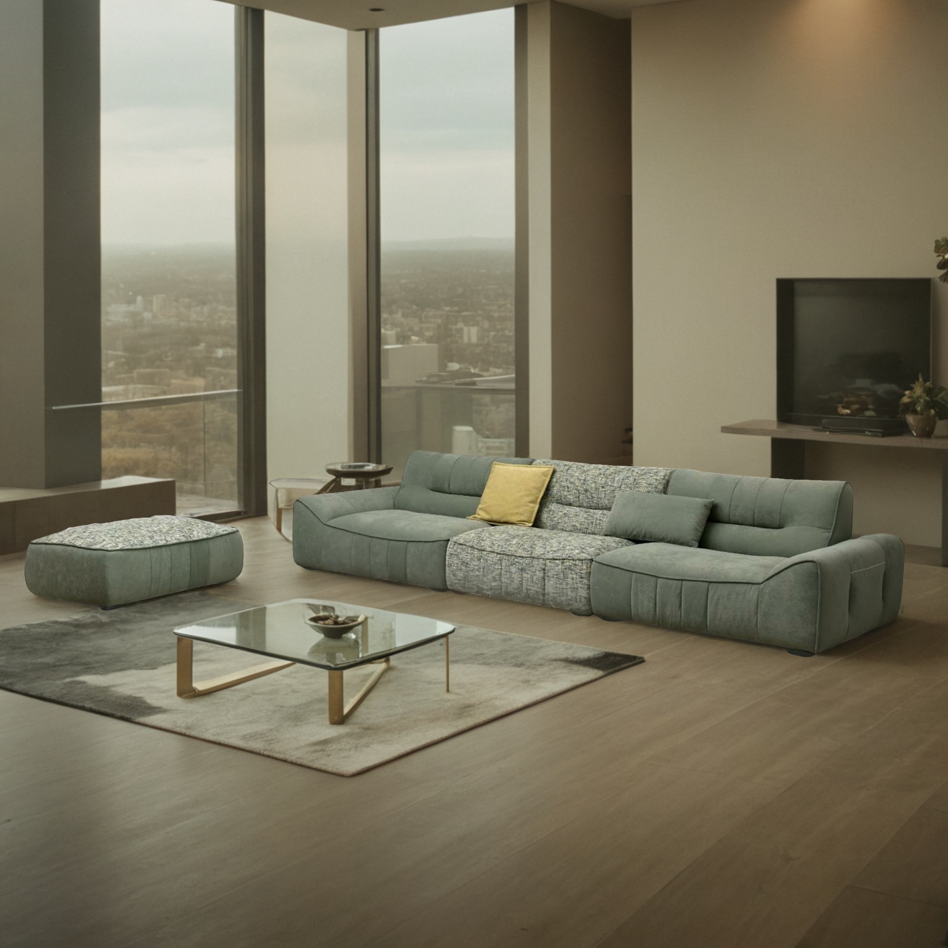 Sofa Lyneth + Hocker