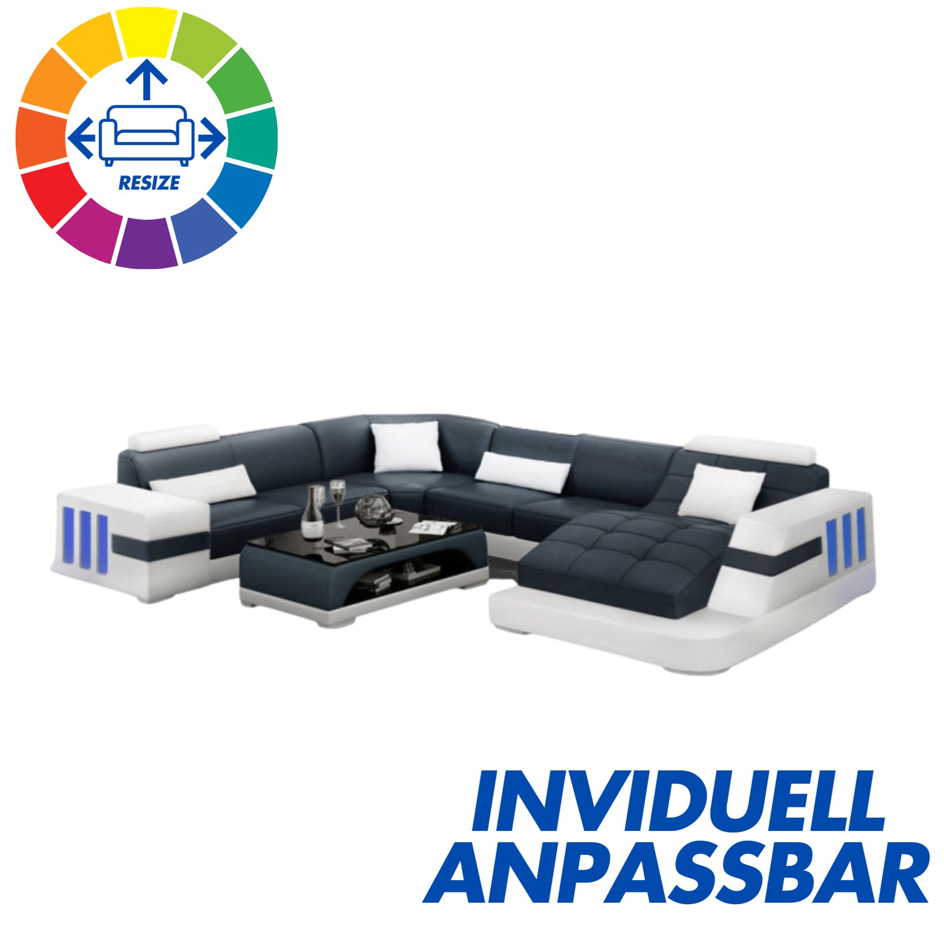 Sofa Valletta - Wohnlandschaft U-form