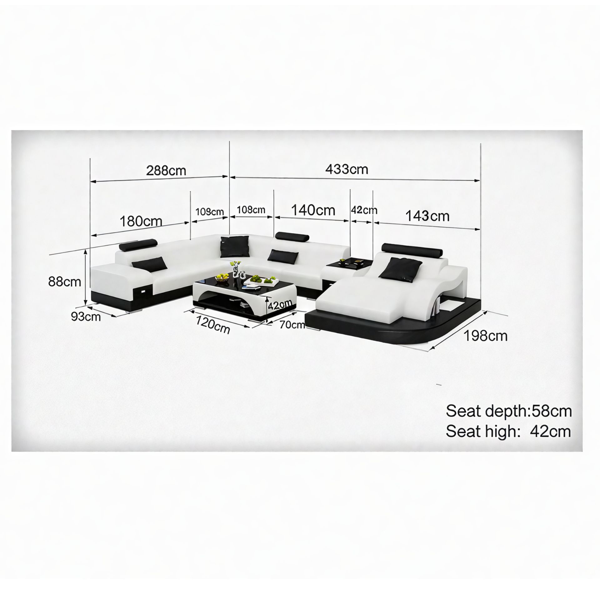 Sofa Dortmund - Wohnlandschaft U-form