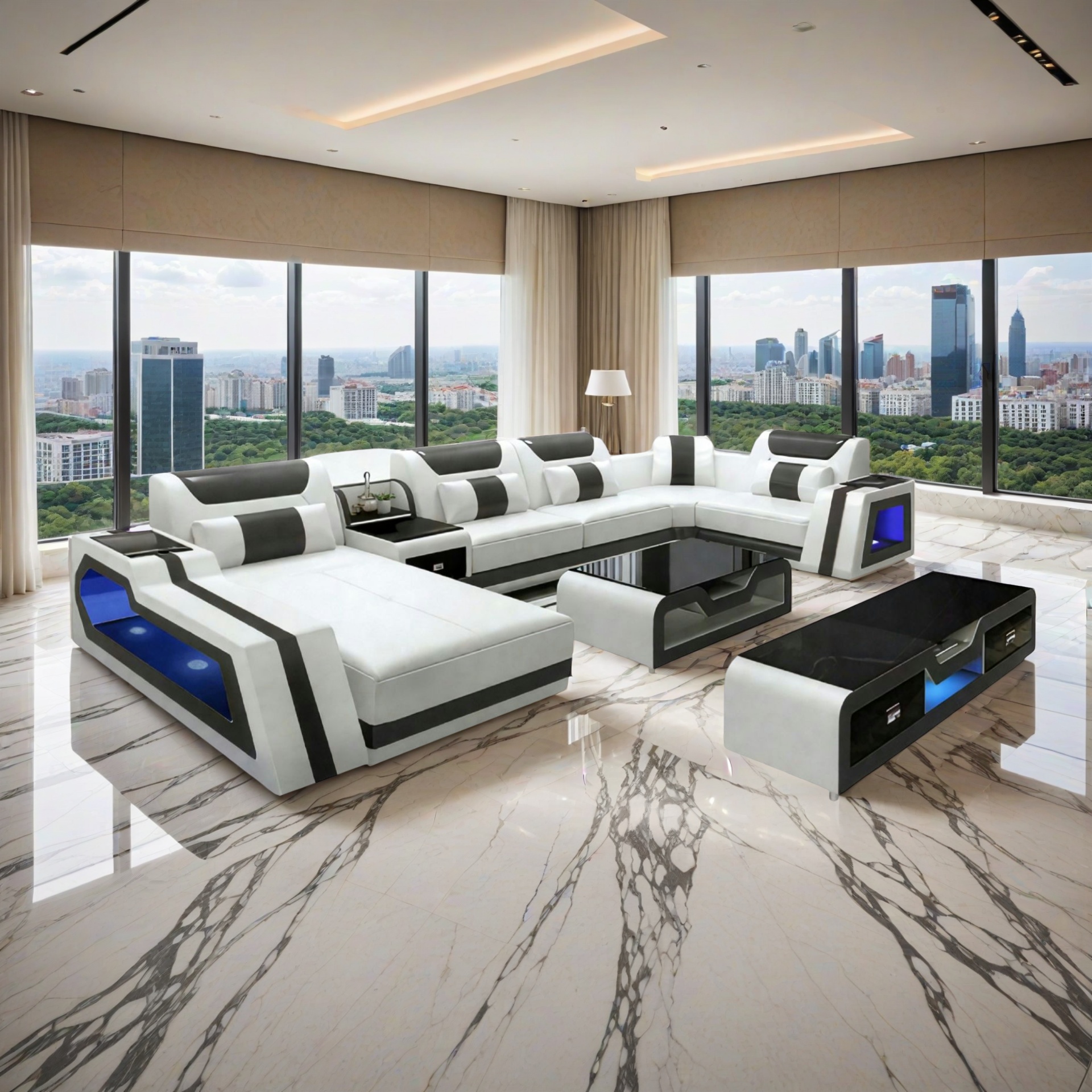 Sofa Akron -  Wohnlandschaft U-form