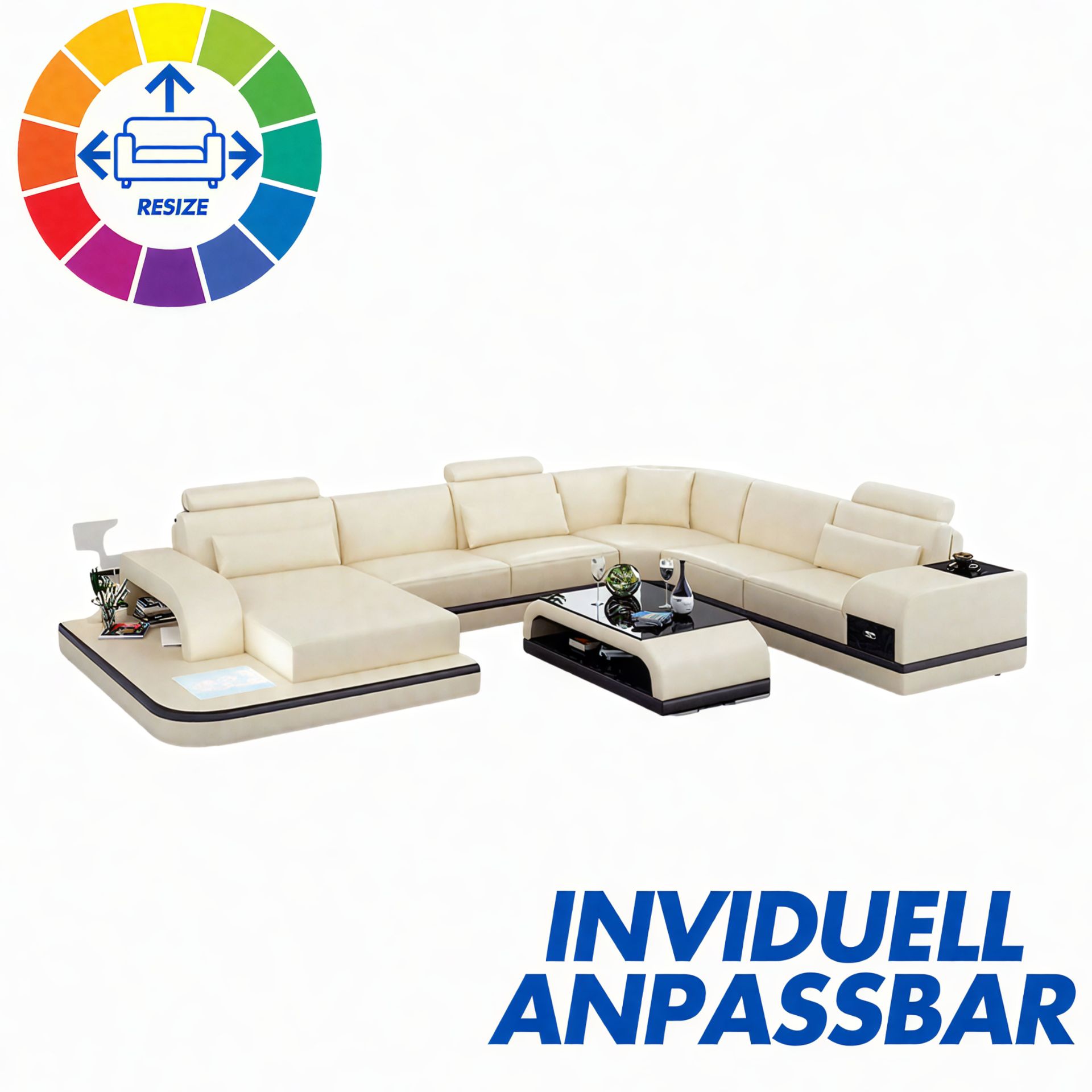 Sofa Frankfurt am Main - Wohnlandschaft U-form