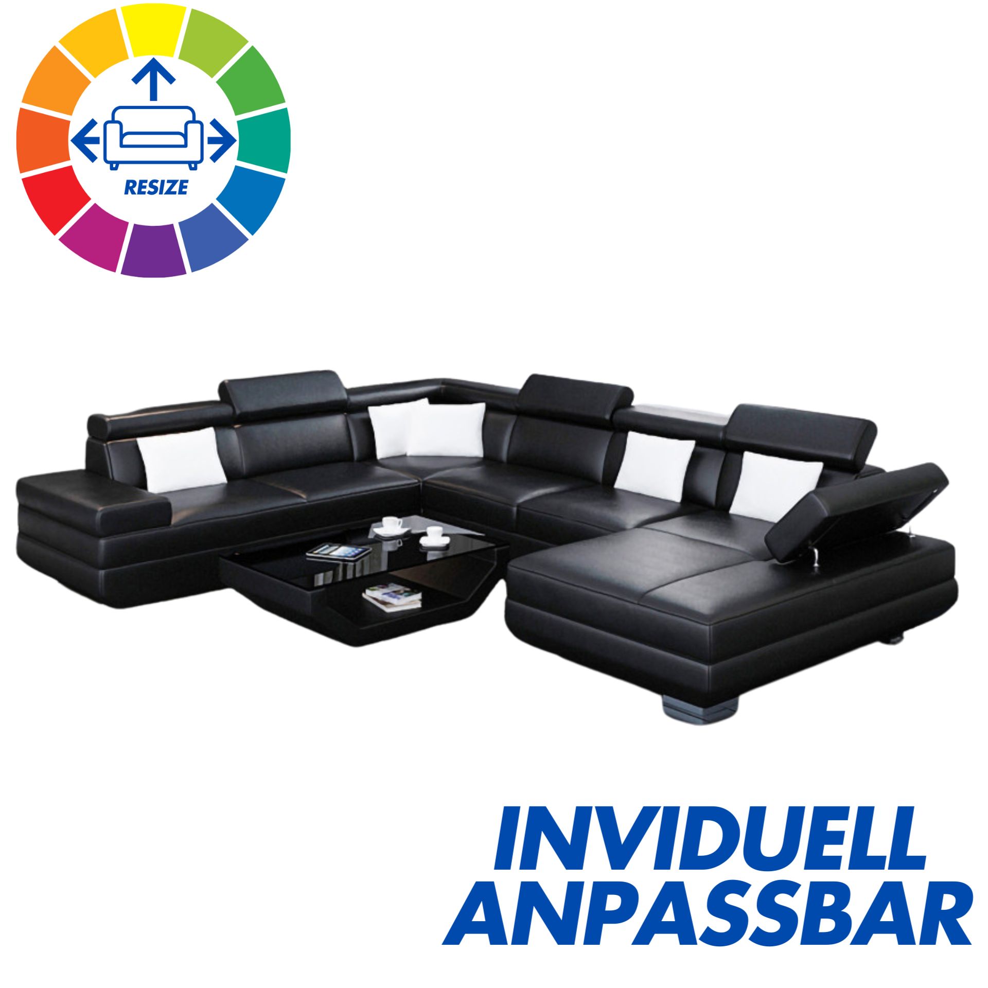 Sofa Erfurt - Wohnlandschaft U-form